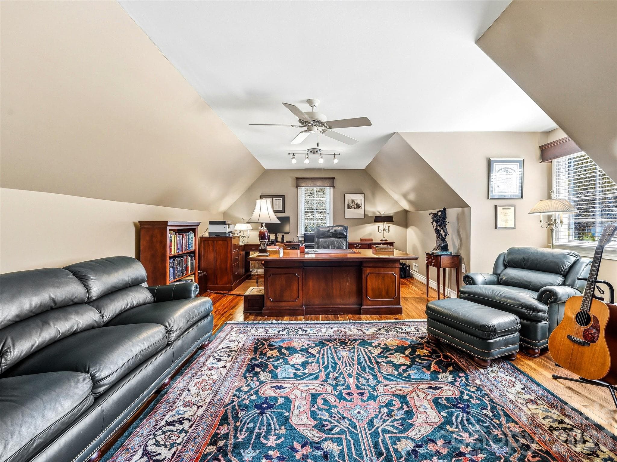 Upstairs are two spacious bedrooms, one of which is currently being used as the owner's office. - 33 Tiverton Lane, Asheville
