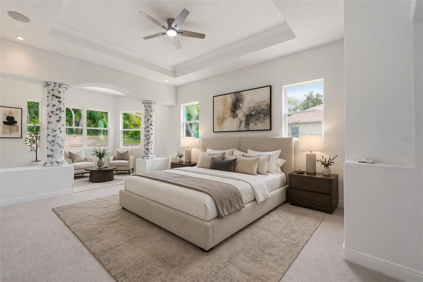Primary Bedroom Virtually staged - 421 W CHASE ST, HERNANDO