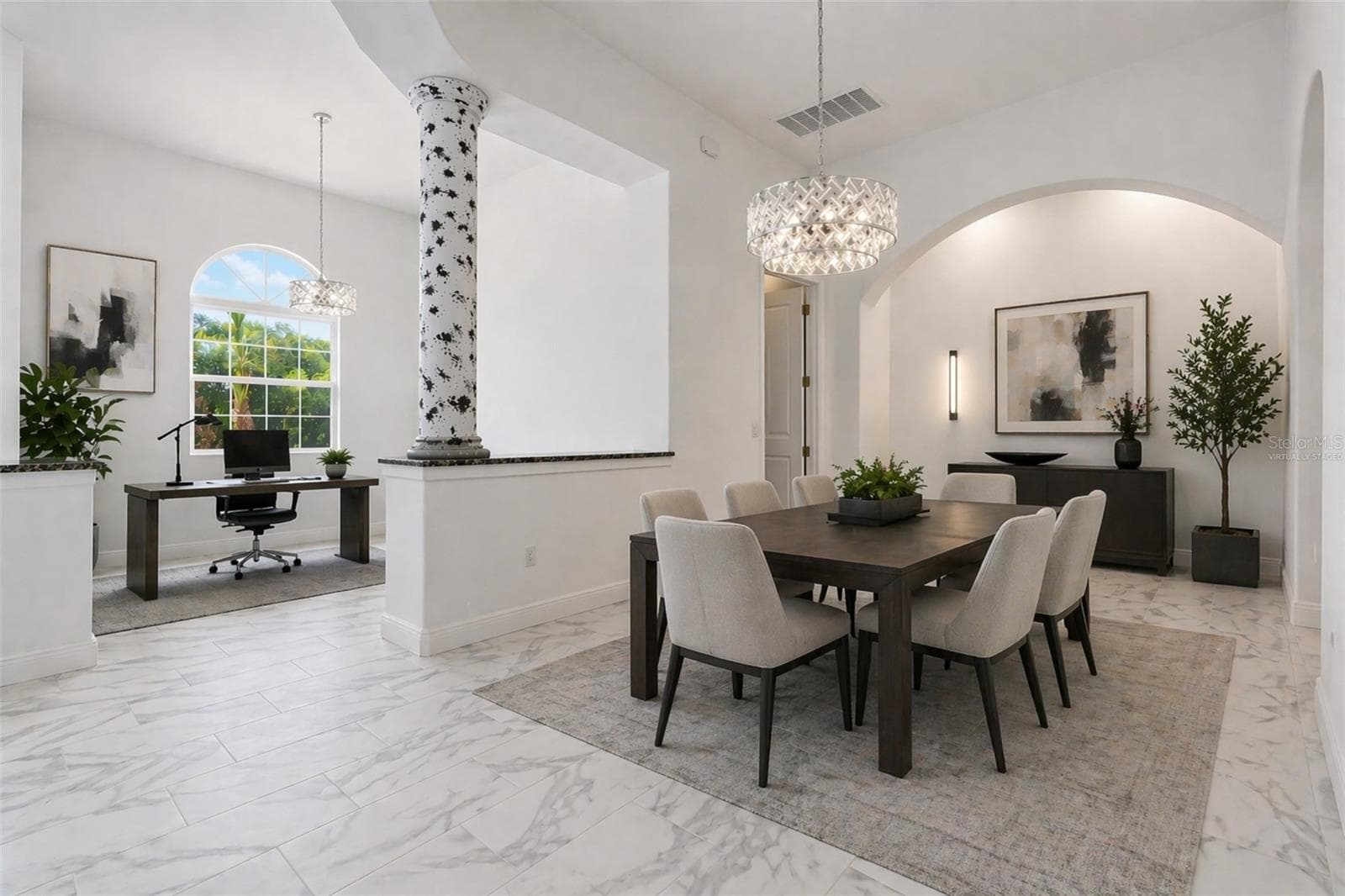 Dining & Office/Den Virtually staged - 421 W CHASE ST, HERNANDO