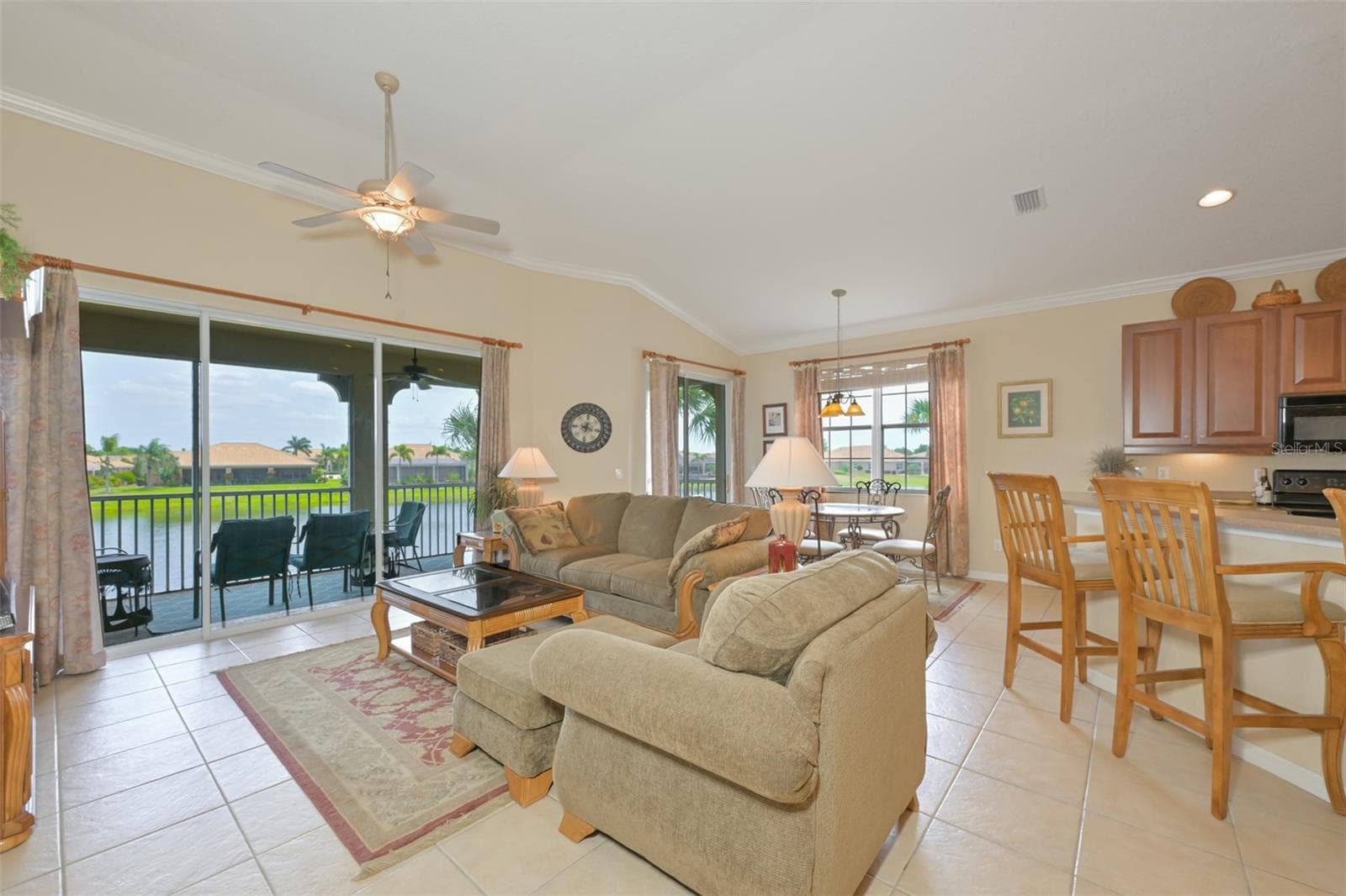 Open great room/kitchen. Barely used furnishings. - 1330 EMERALD DUNES DR, SUN CITY CENTER