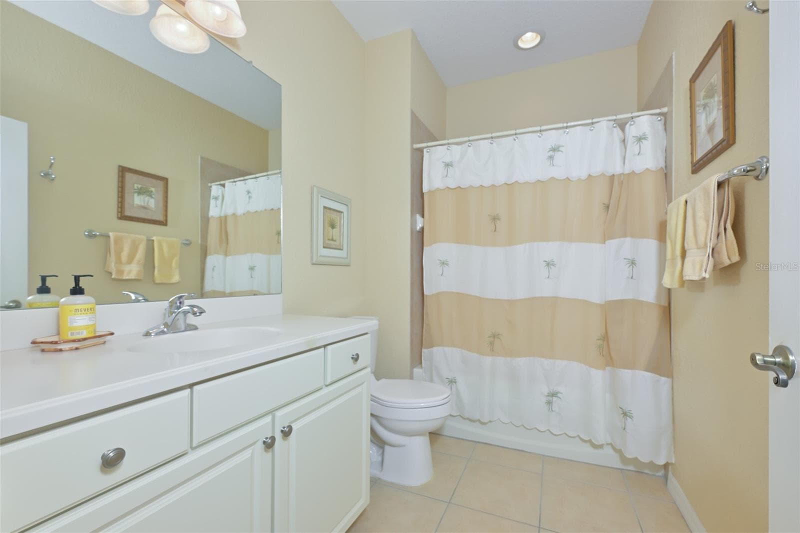 Guest bathroom with tub/shower, raised vanity - 1330 EMERALD DUNES DR, SUN CITY CENTER