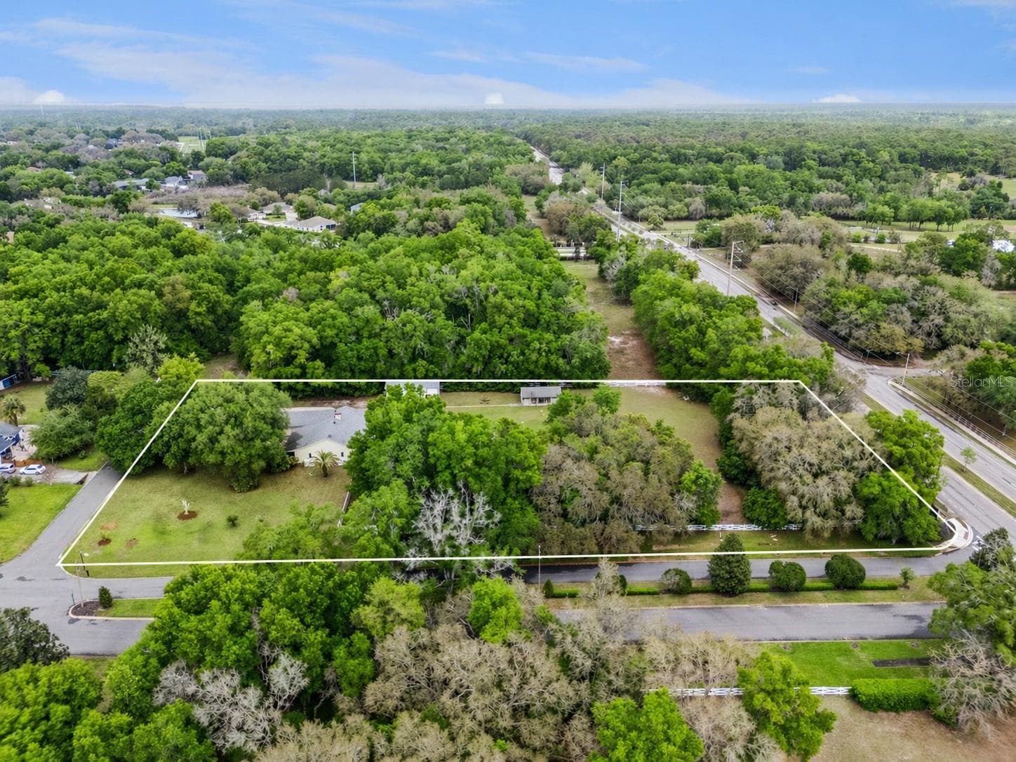Nearly 2.5 Fully Fenced Acres - Aerial Property View - 3501 HILL STREAM AVE, APOPKA