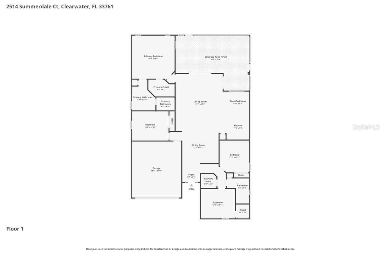 Floor Plan - 2514 SUMMERDALE CT, CLEARWATER