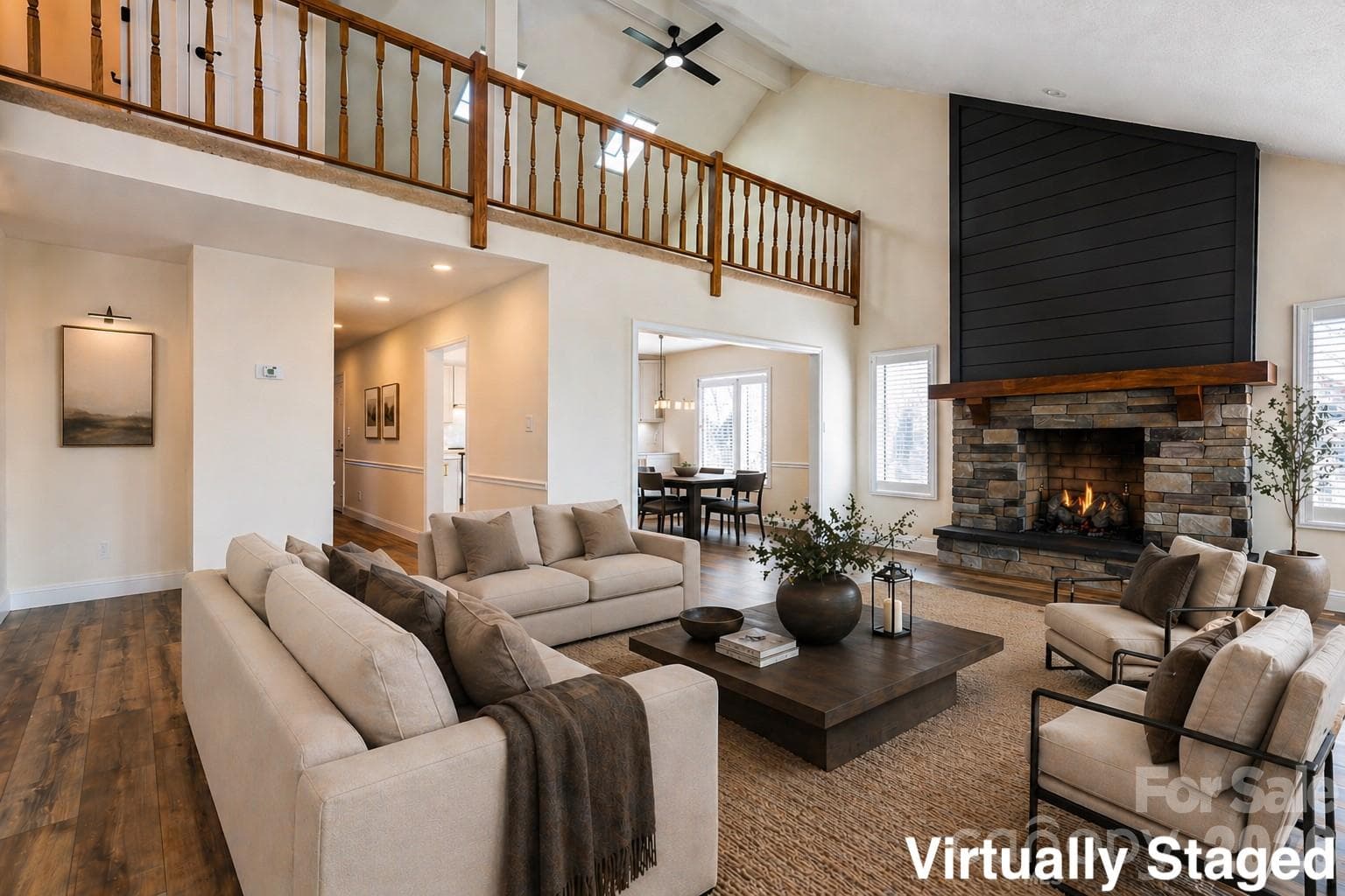 Living Room - Virtually Staged - Hendersonville