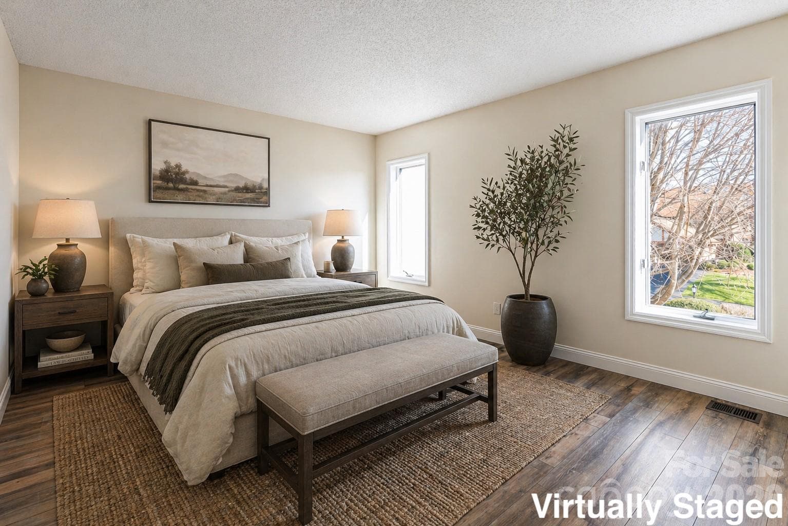 Main Level Guest Bedroom - Virtually Staged - Hendersonville
