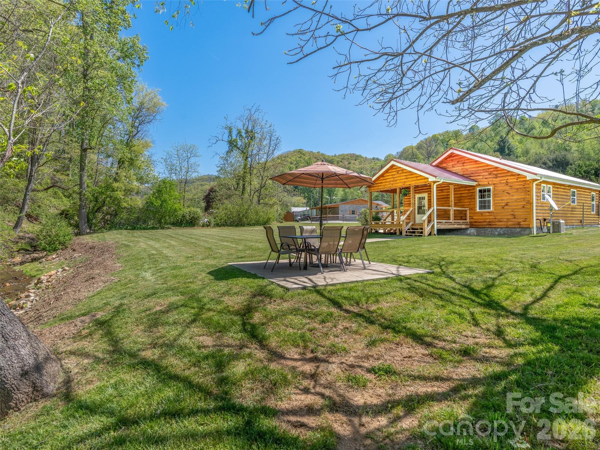 Creekside patio - 5881 US 23 Highway, Mars Hill