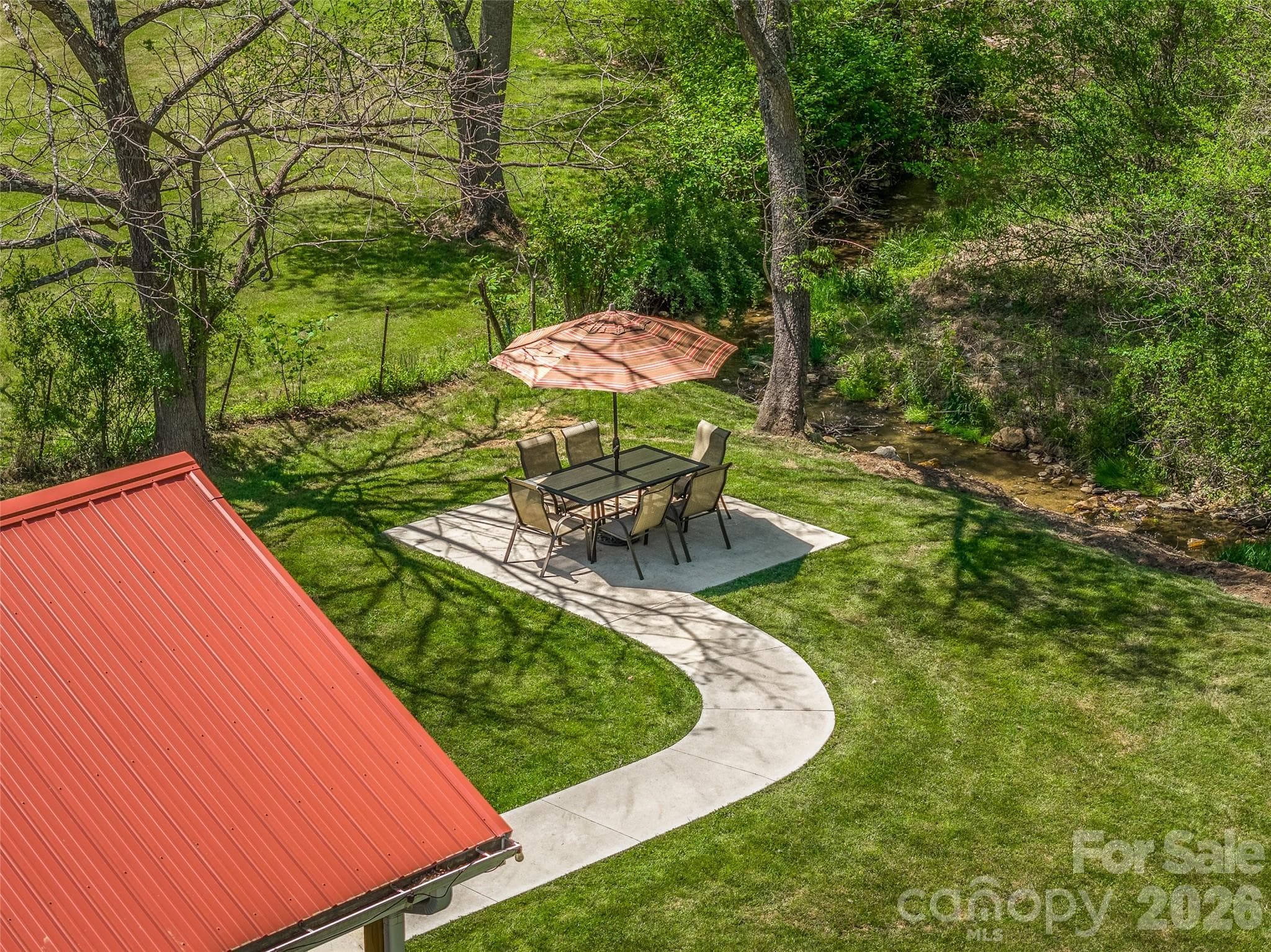 Creekside patio - 5881 US 23 Highway, Mars Hill