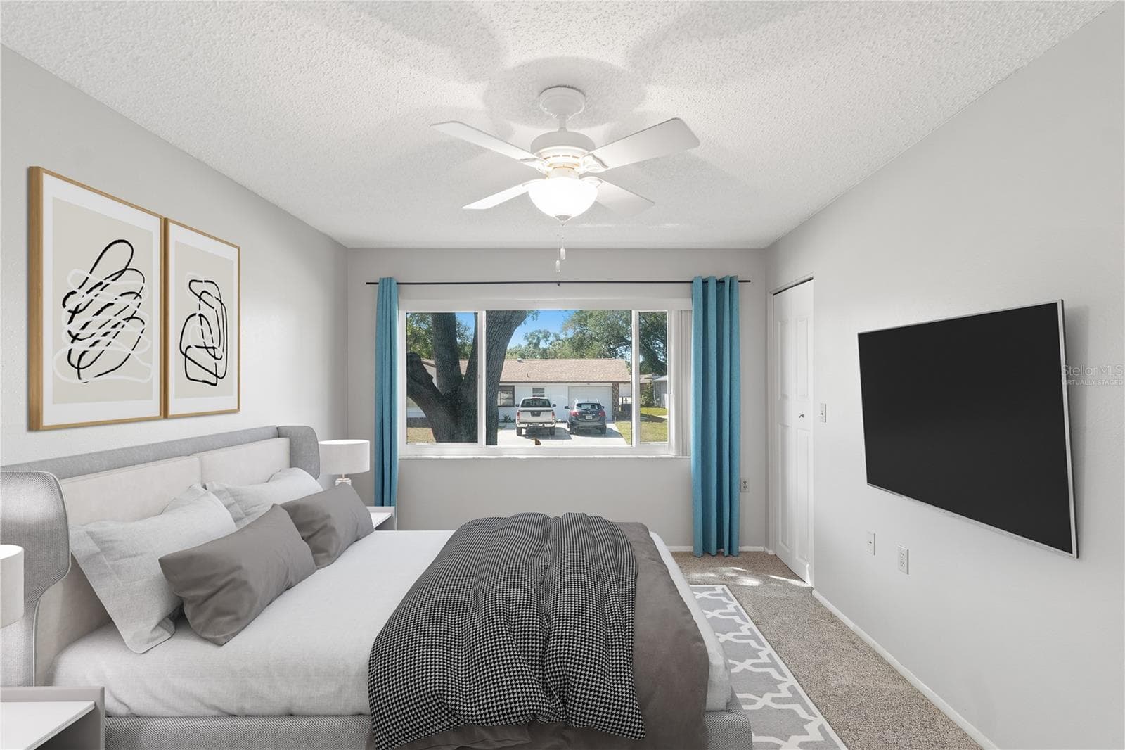 Virtually Staged primary bedroom - 10616 SPRINGWOOD DR, PORT RICHEY