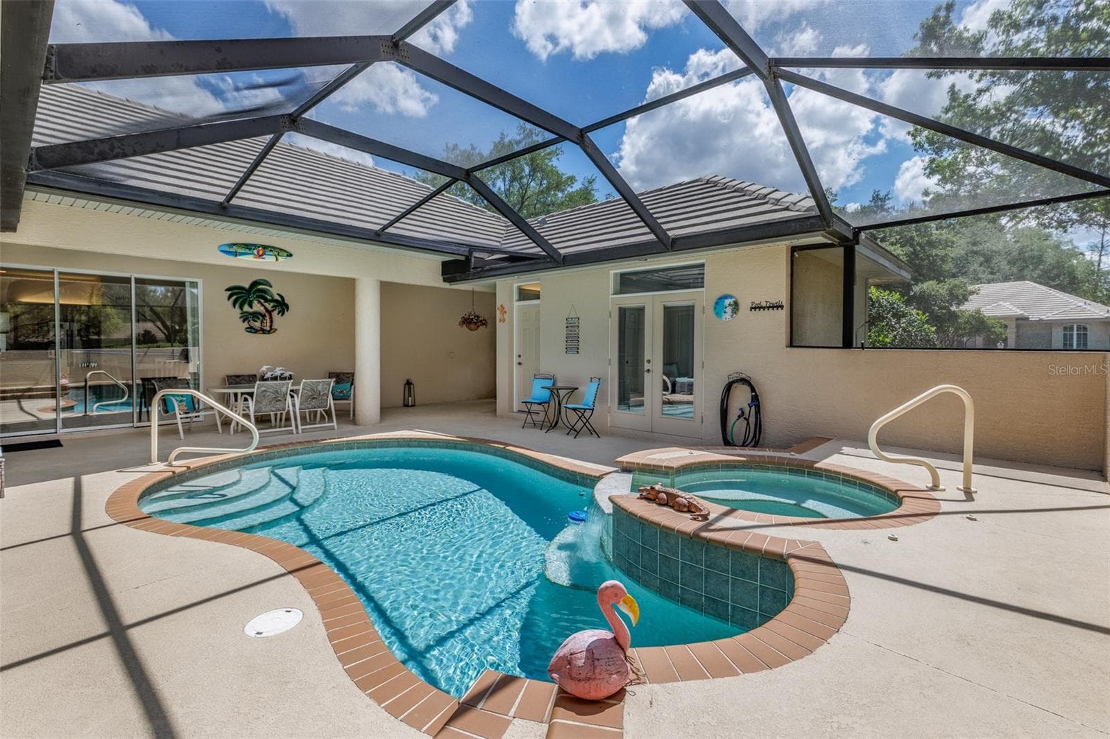 Pool and Spa area - 3099 N BARTON CREEK CIR, LECANTO