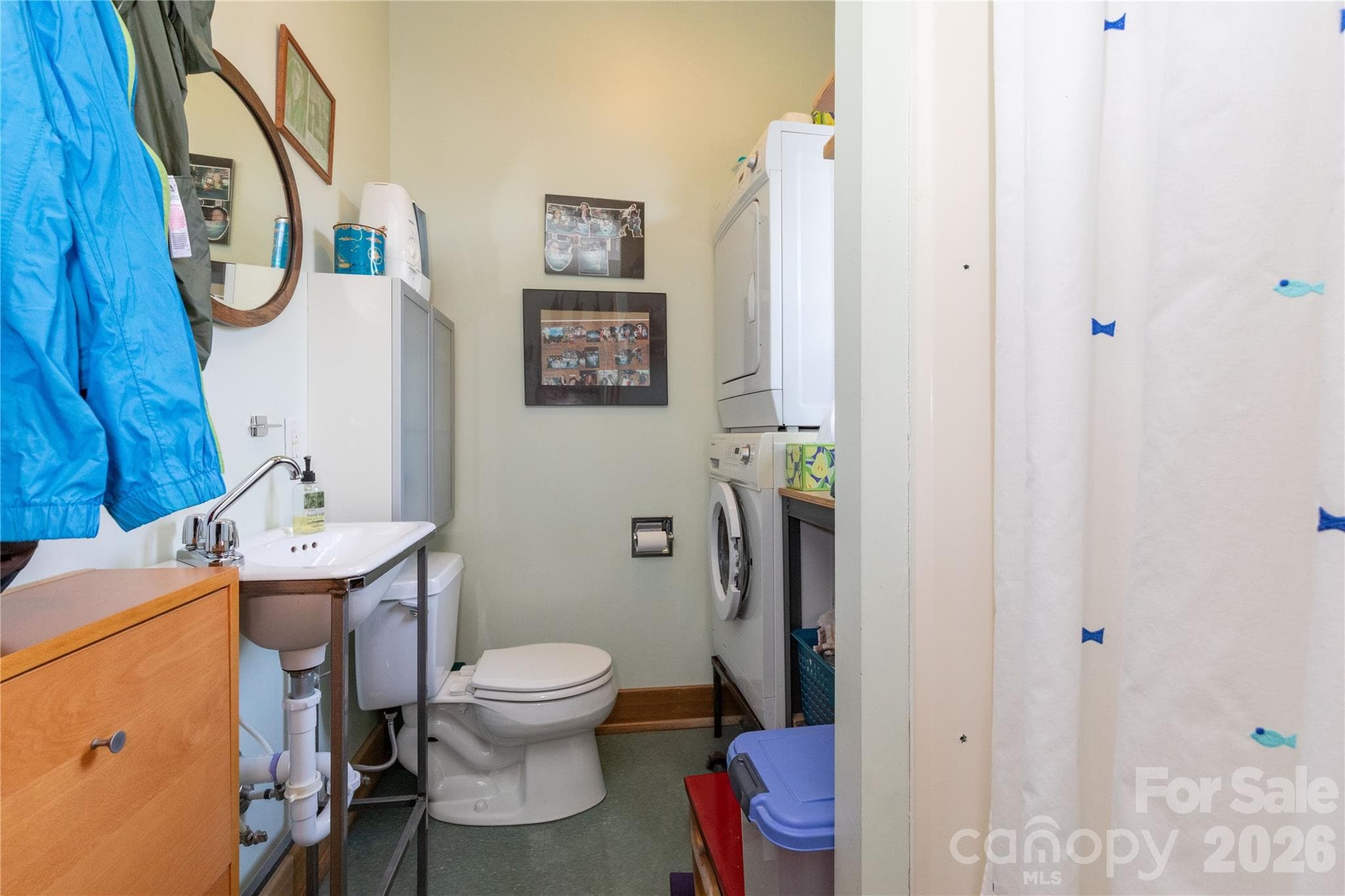 2nd floor guest bath/laundry - 297 Hillside Street, Asheville