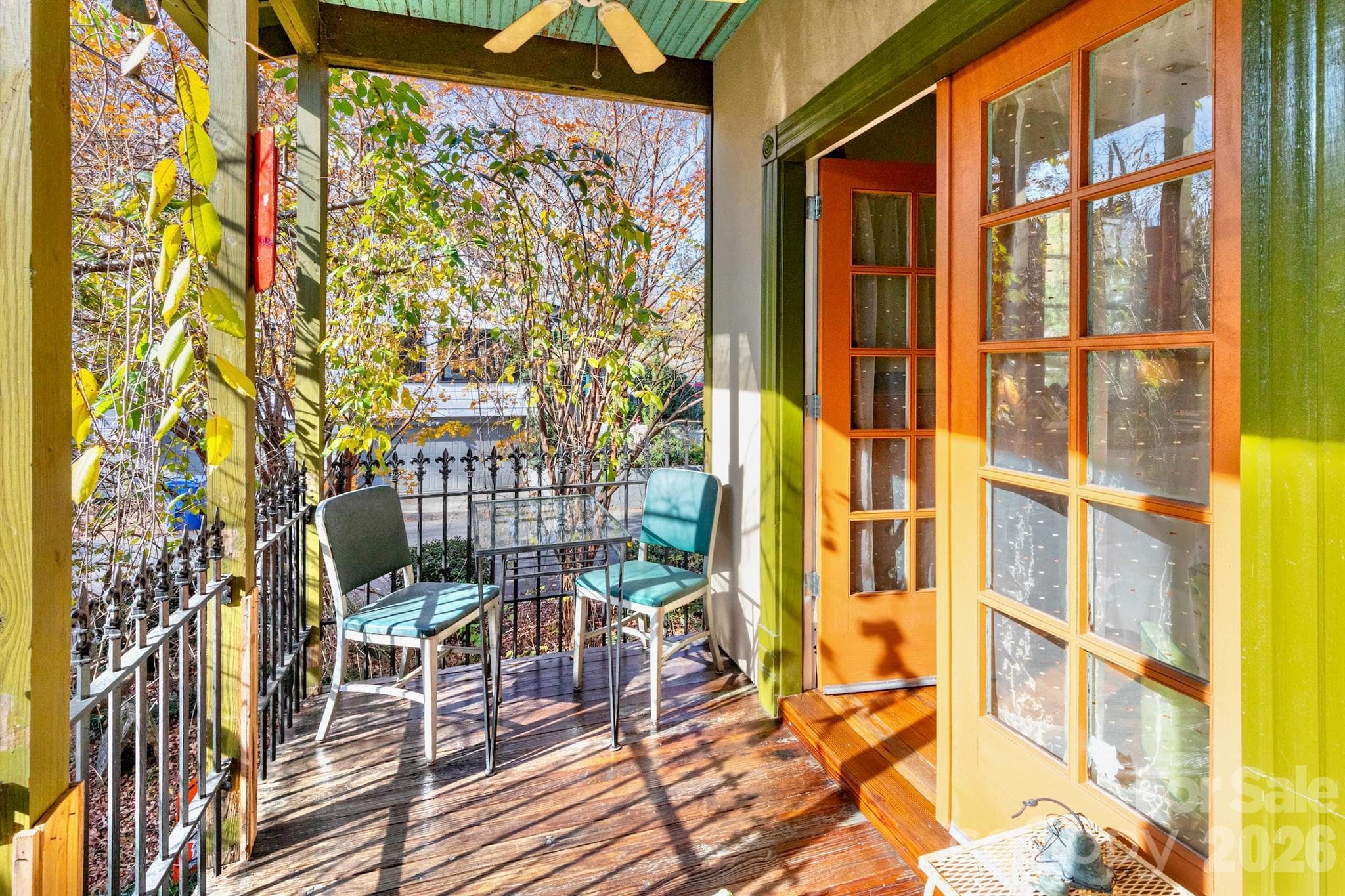 2nd floor Louisiana-style balcony - 297 Hillside Street, Asheville