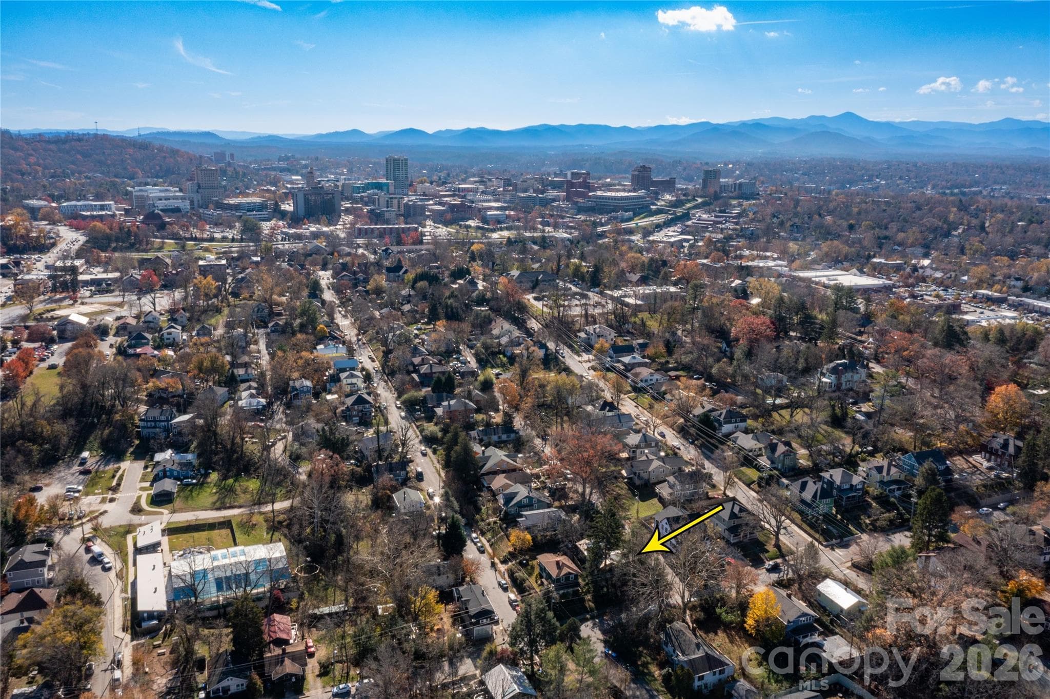 View towards downtown Asheville - 297 Hillside Street, Asheville