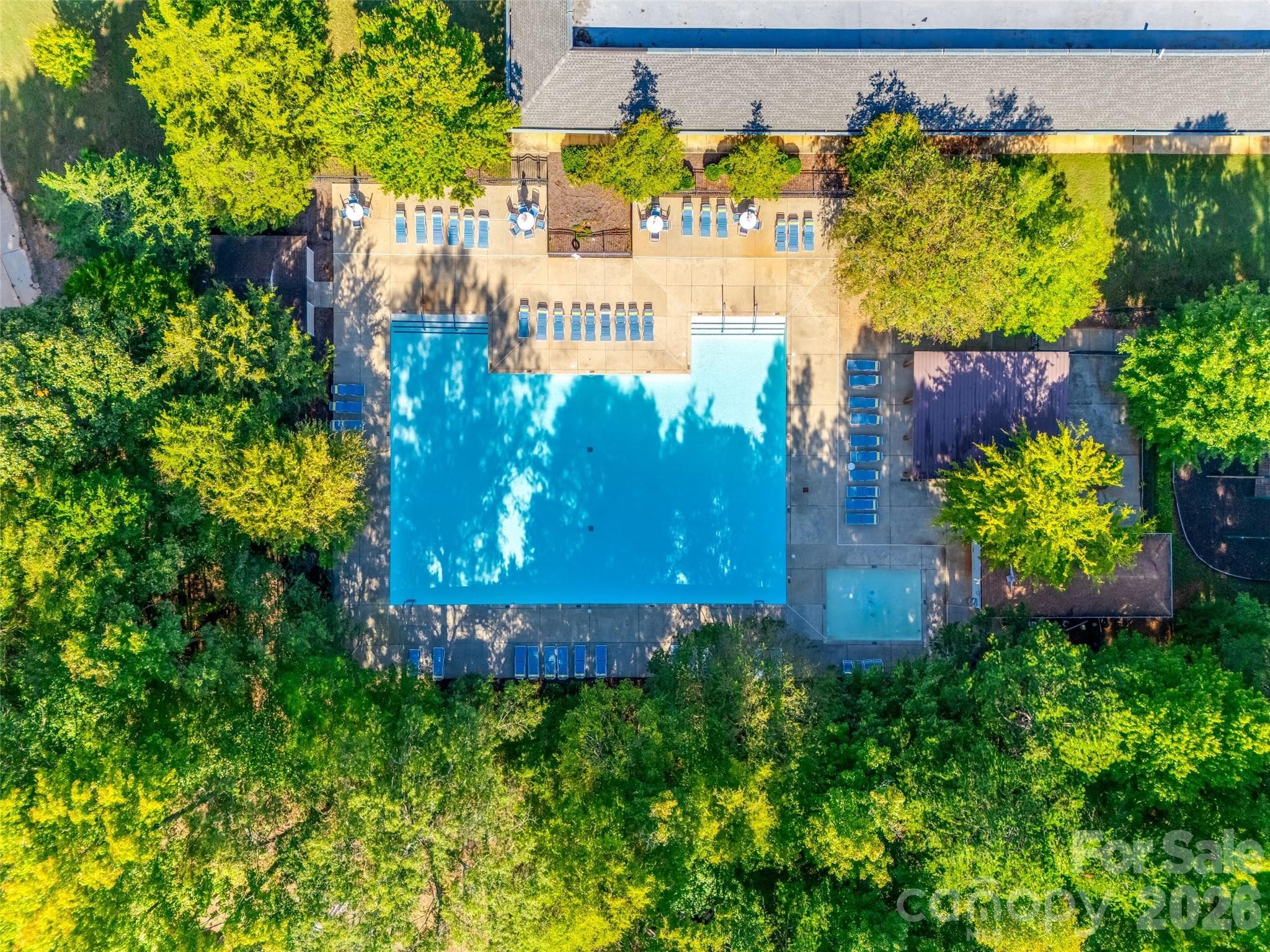 Aerial View of Community Pool - 204 Overstone Court, Fort Mill