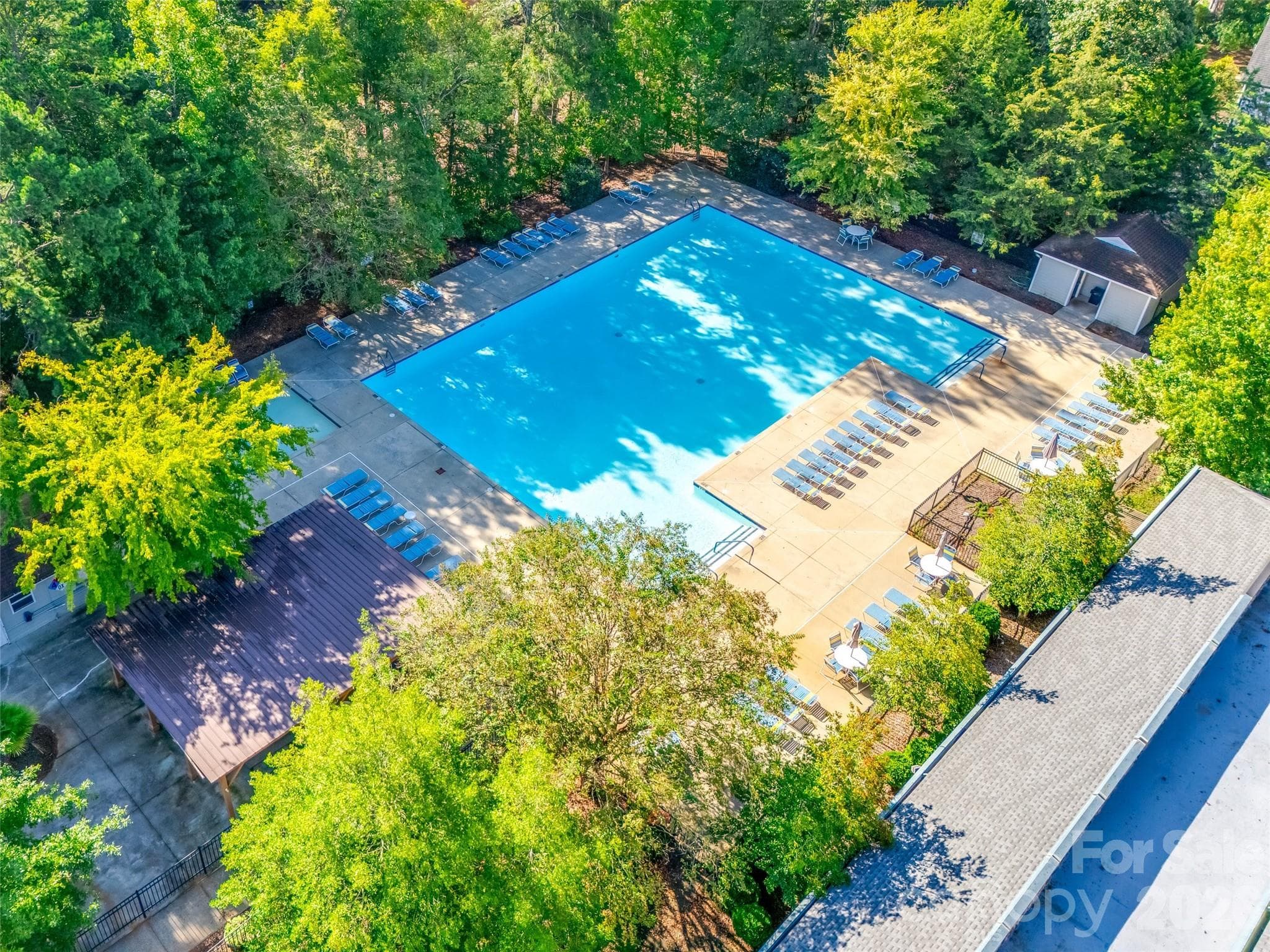 Aerial View of Community Pool - 204 Overstone Court, Fort Mill