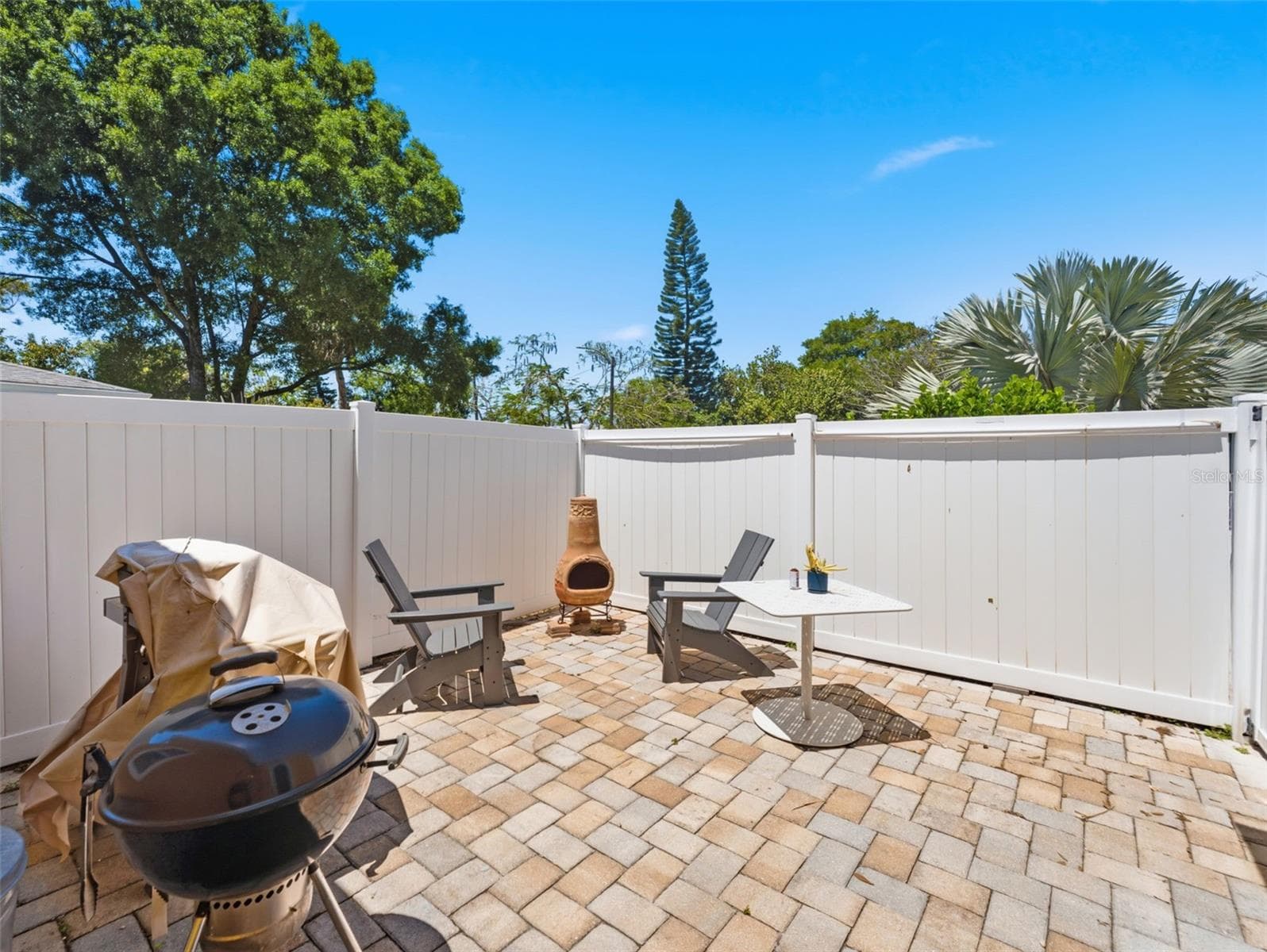 Rear patio view 2, note vinyl fence for privacy is already there for you! - 2005 3RD ST S, ST PETERSBURG