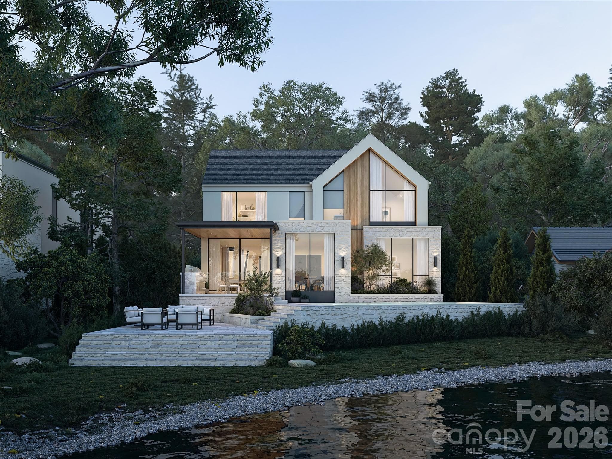 Lakeside Rendering of Home To Be Built - Cornelius