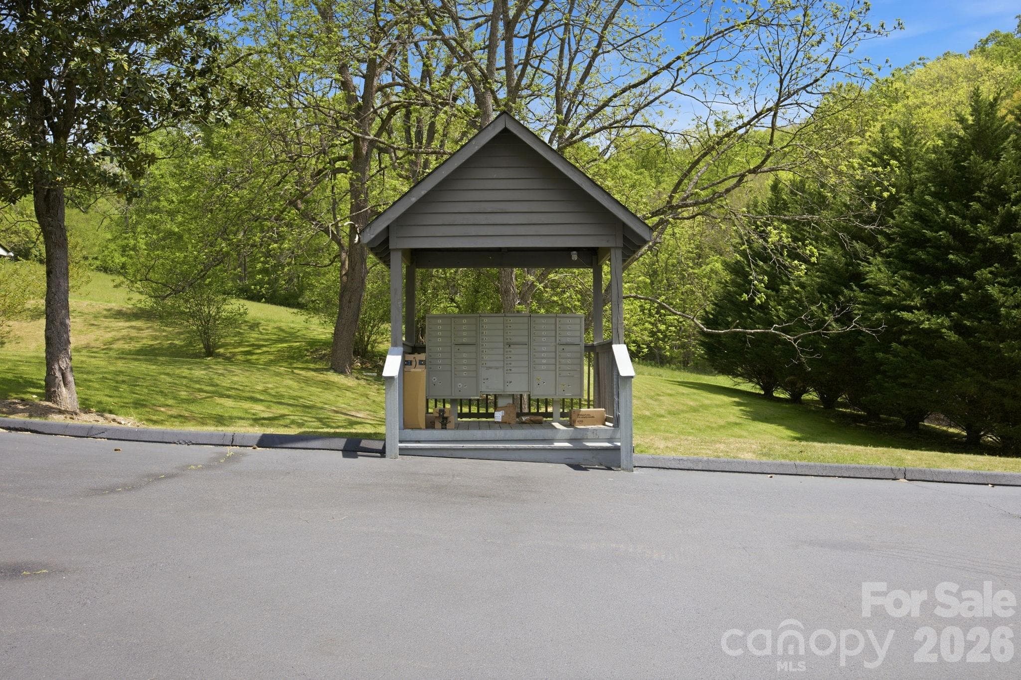 Community Mail Stop near the gated entrance. - Mars Hill