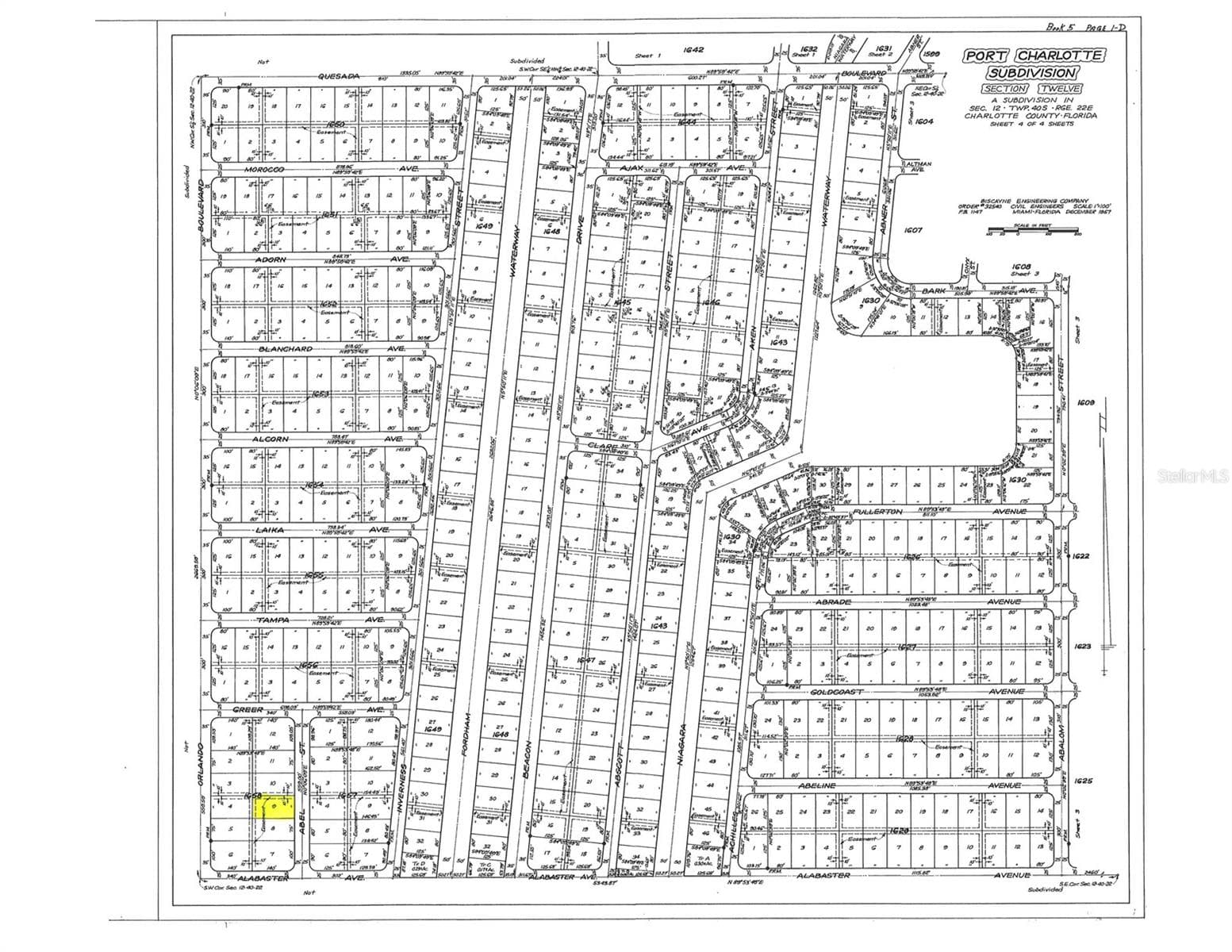 Plat Map - 1509 ABEL ST, PORT CHARLOTTE