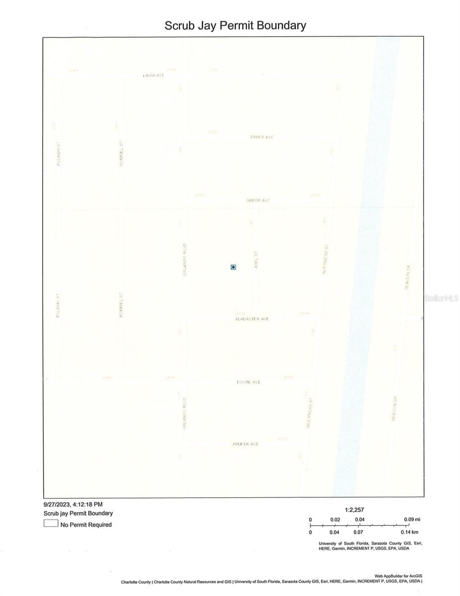 Scrub Jay Boundary 2023 - 1509 ABEL ST, PORT CHARLOTTE