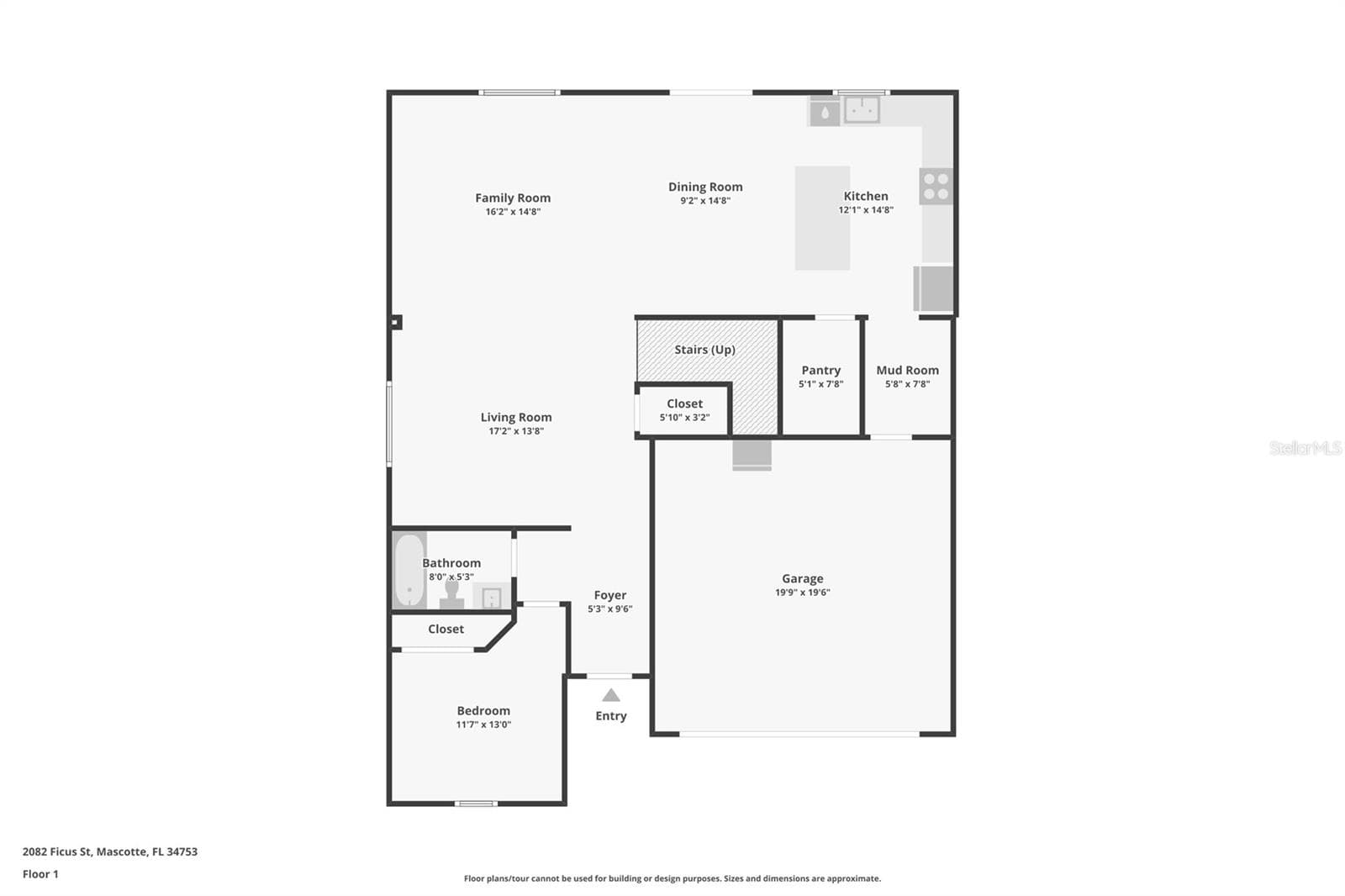 Floor Plan - First Floor. - 2082 FICUS ST, MASCOTTE