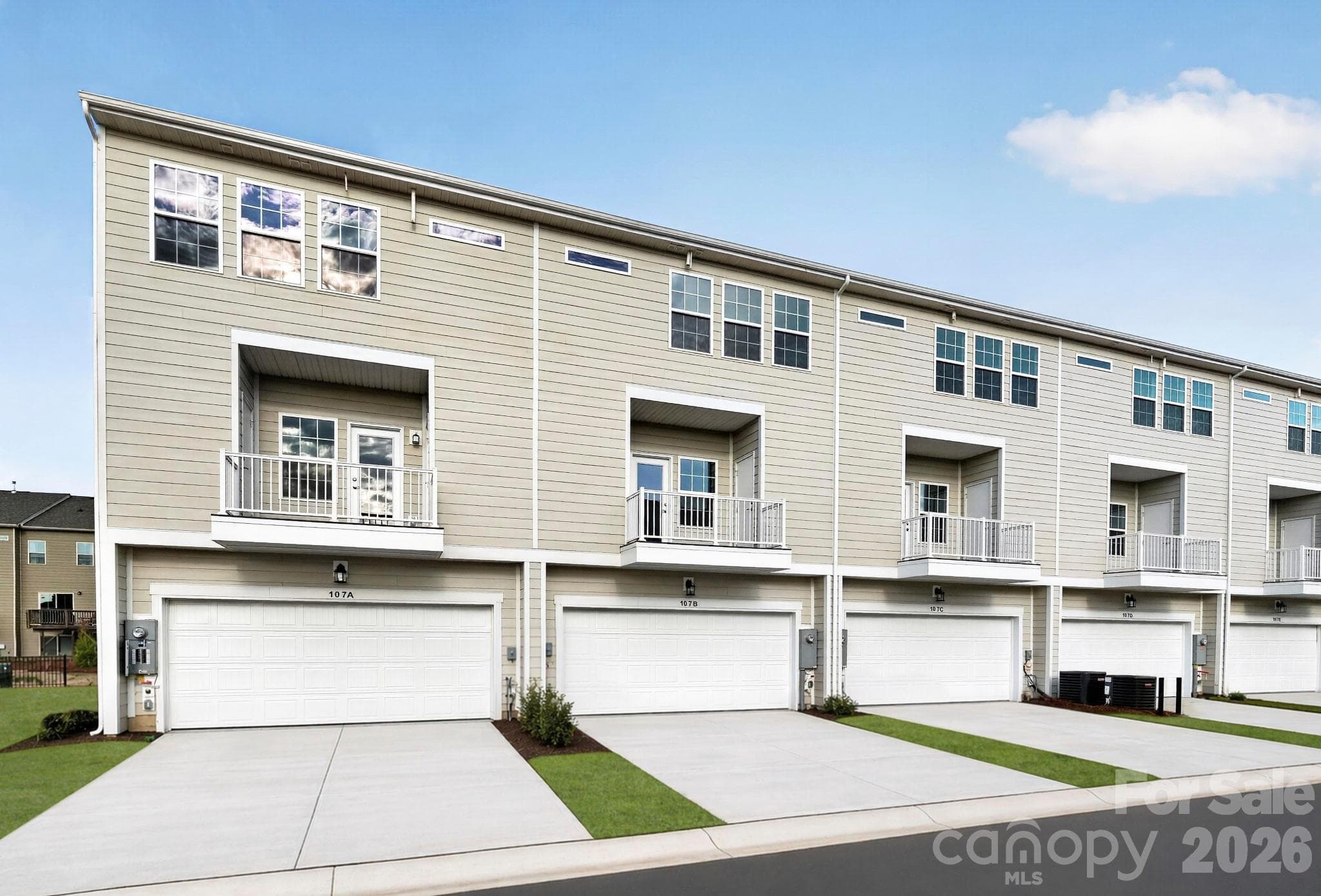 2 car garage with covered balcony - Mooresville