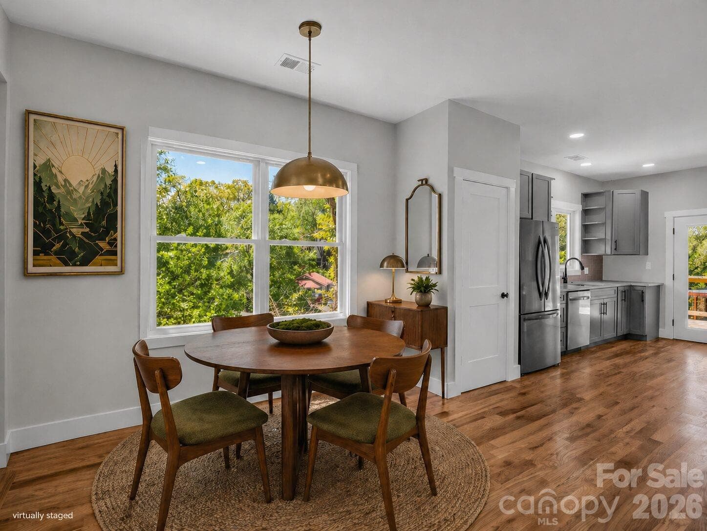 Dining area - virtually staged - 18 Worley Place, Asheville