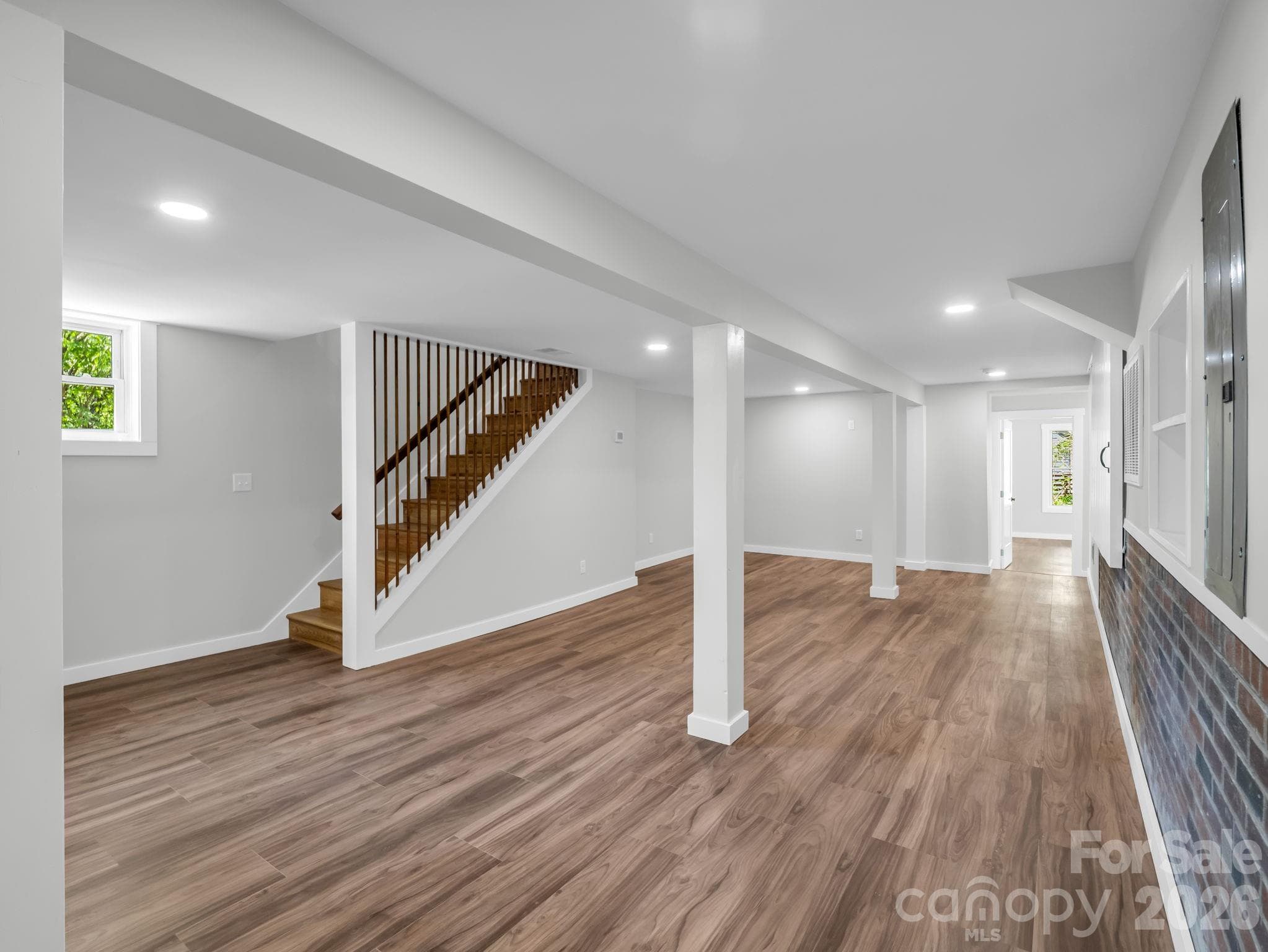 Family room- Lower level - 18 Worley Place, Asheville