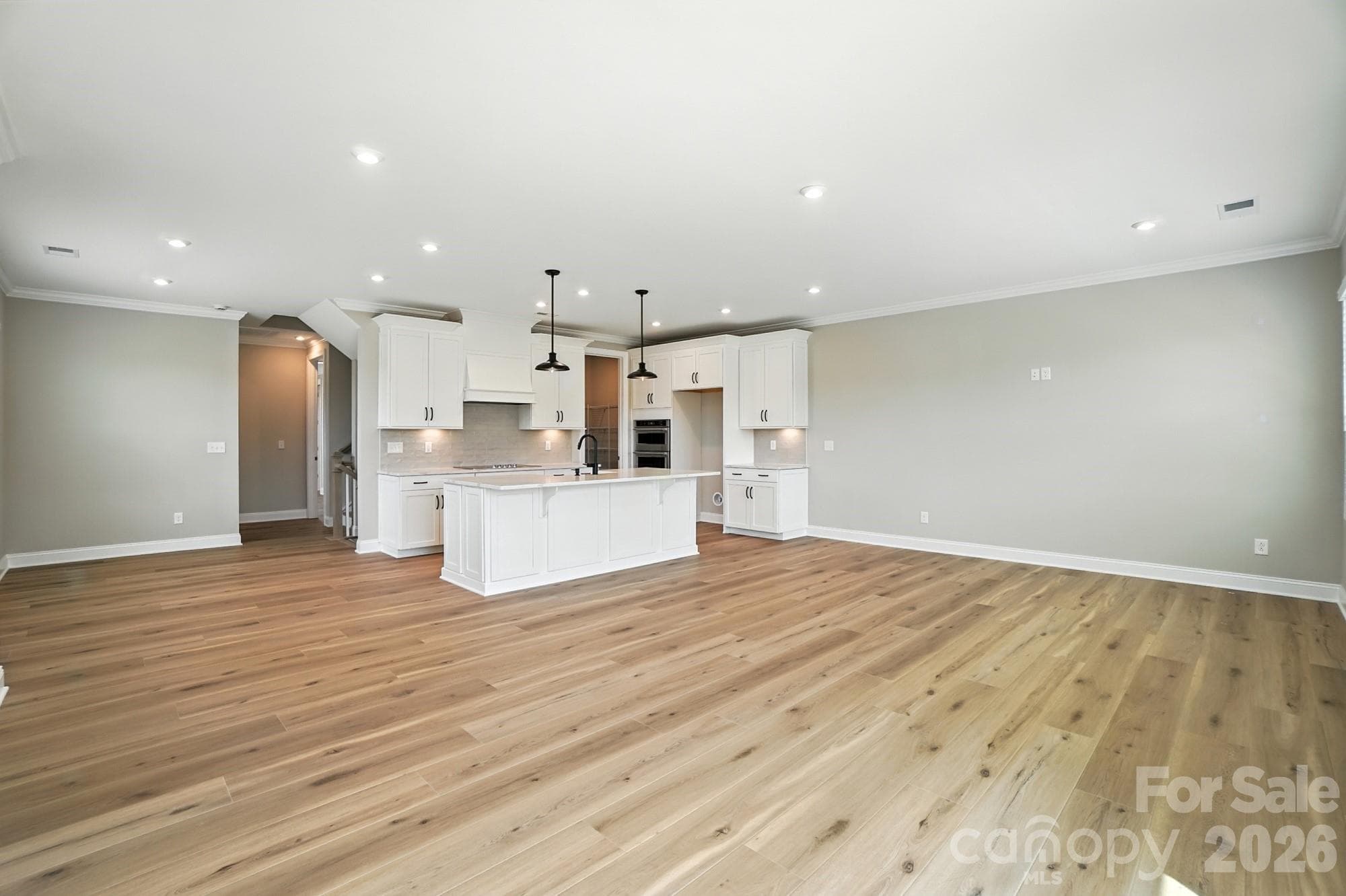 representation from dining to great room to kitchen - 12015 Lavinia Lane, Charlotte