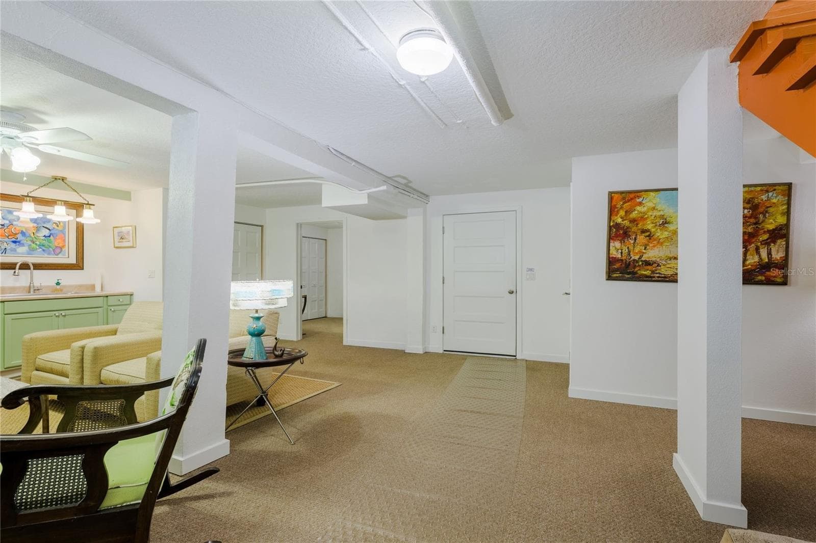 Lower level living area. - 1504 N ATLANTIC AVE, DAYTONA BEACH