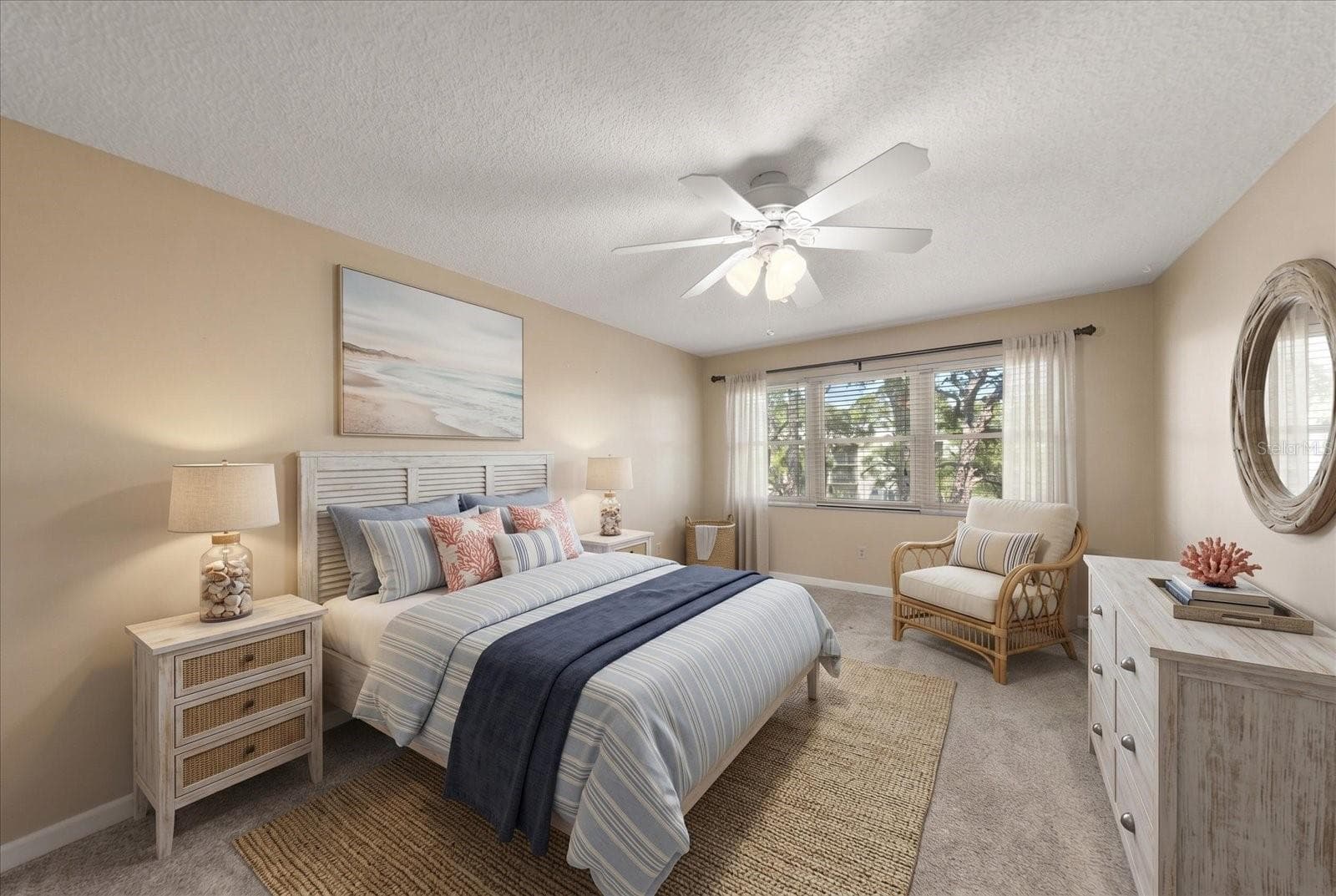 Primary bedroom. Gorgeous storm windows. - 5970 80TH ST N #411, ST PETERSBURG