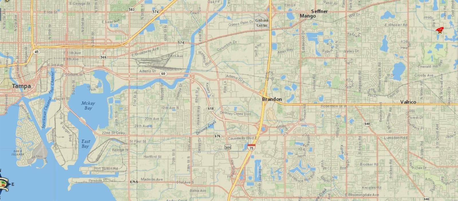 LOCATION OF THE LOT IN RELATION TO SURROUNDING NEIGHBORHOODSJust South of I-4 & East of I-75 - GALLAGHER RD, DOVER