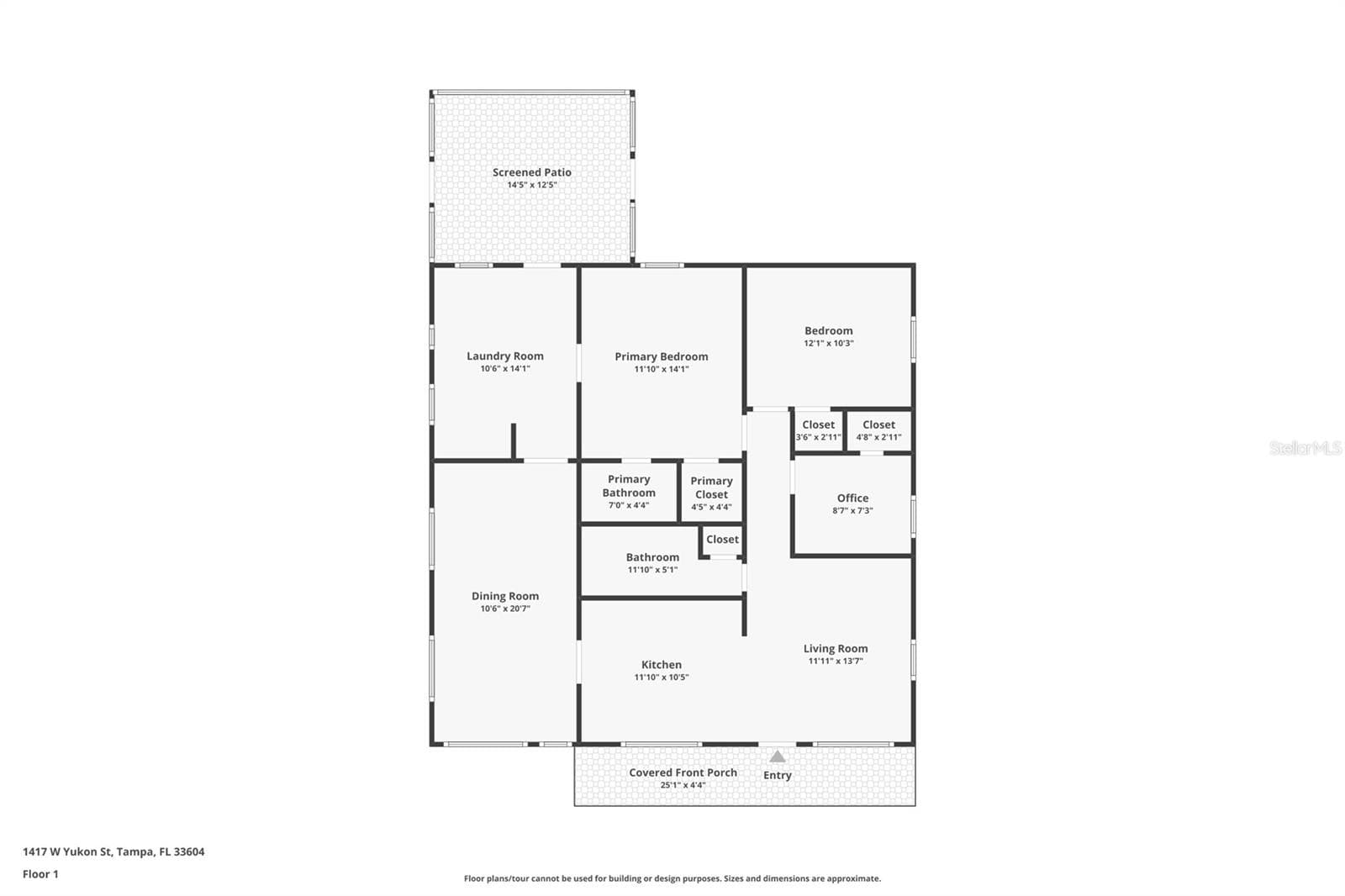 Floorplan - 1417 W YUKON ST, TAMPA