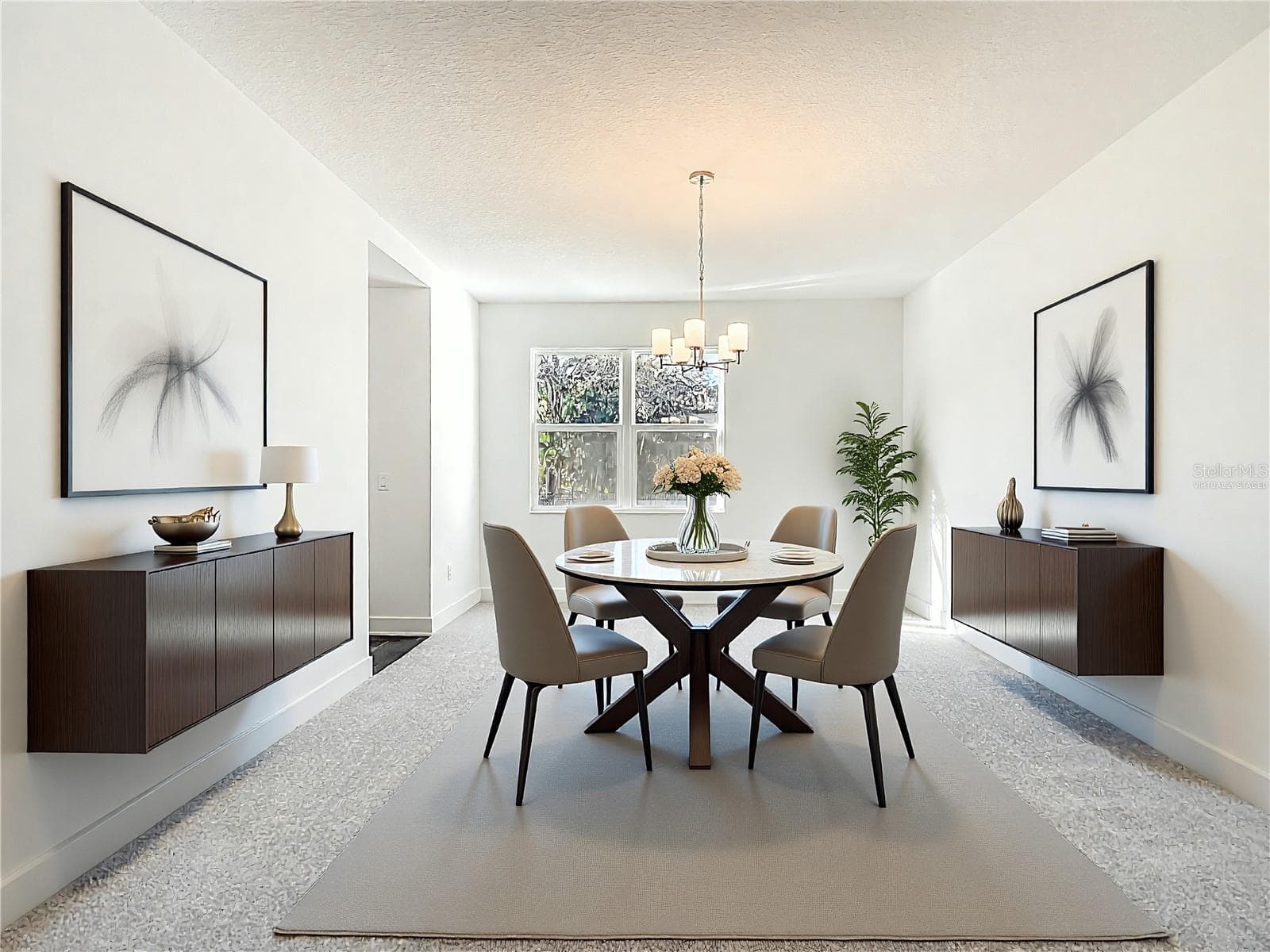 Dinning Room Seller will change the floor to your choice virtually staged - 410 S WEST SHORE BLVD, TAMPA
