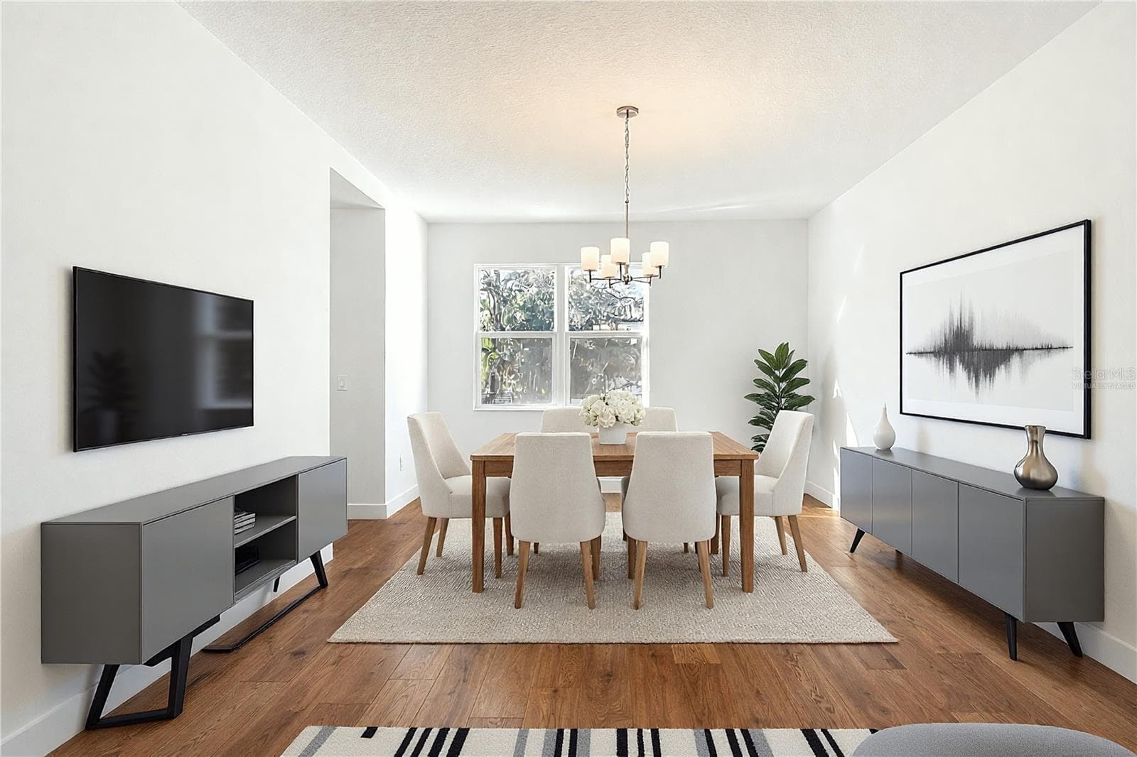 Dinning Room Seller will change the floor to your choice virtually staged - 410 S WEST SHORE BLVD, TAMPA
