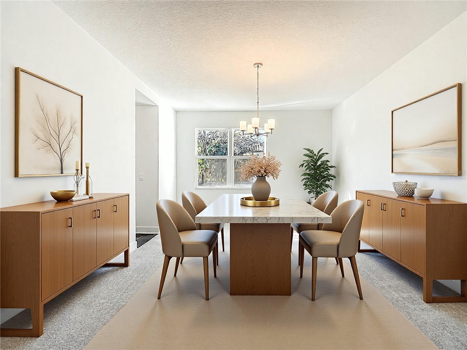 Dinning Room Seller will change the floor to your choice virtually staged - 410 S WEST SHORE BLVD, TAMPA