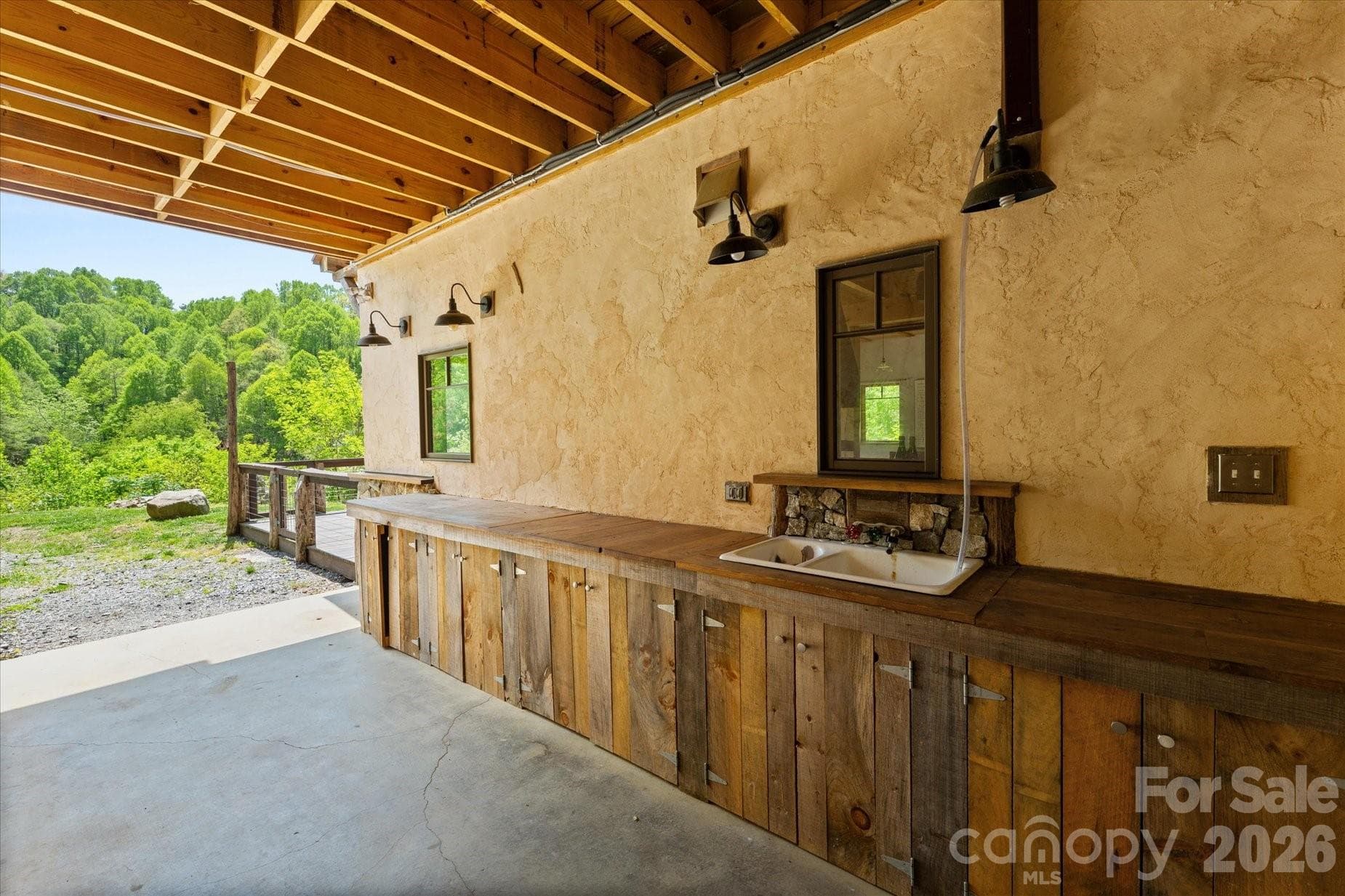 entrance with outdoor prep area and sink - Marshall