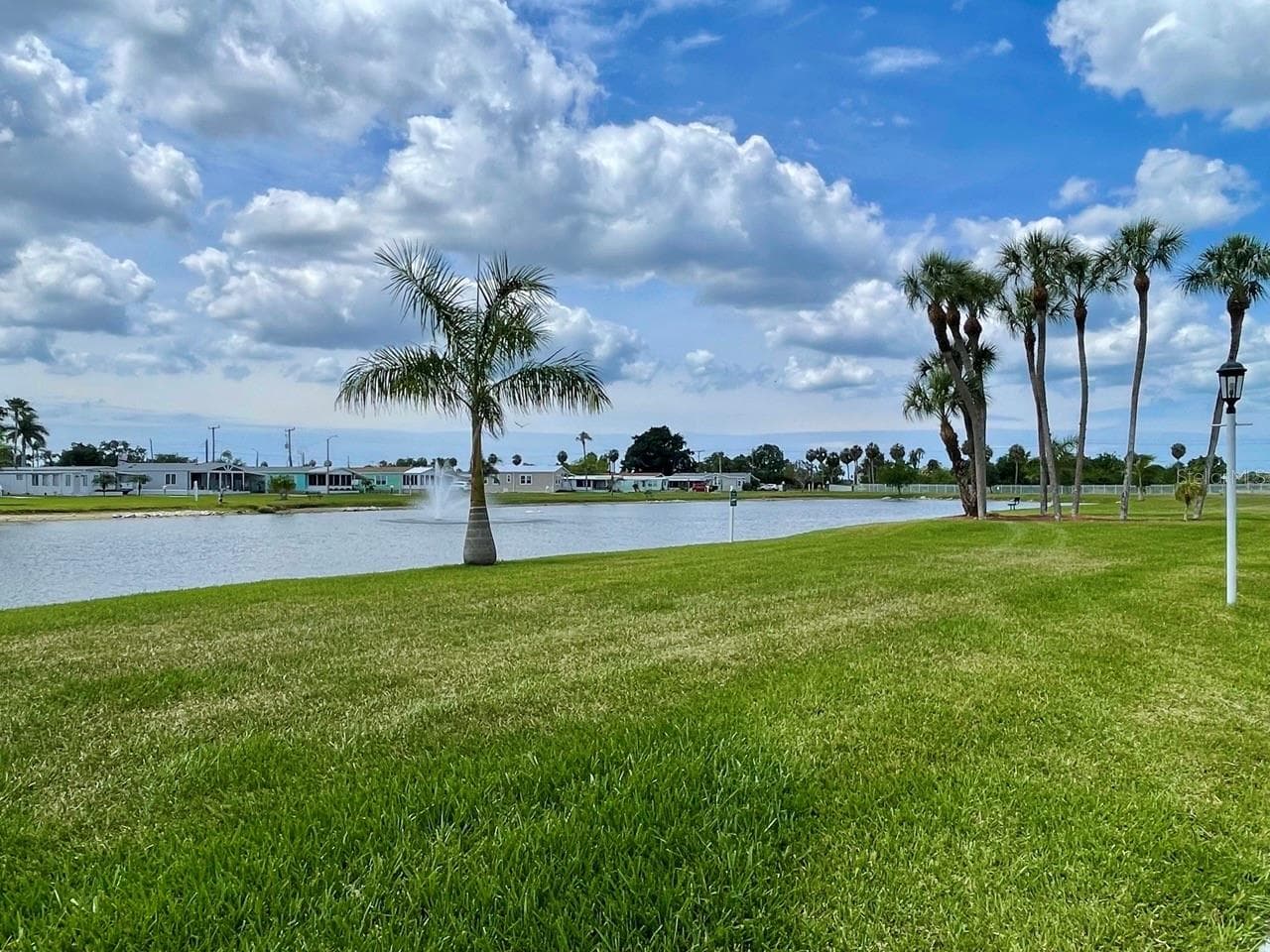 View from Florida room- home is a quick walk to the amenities center. - 152 SHADY LN #152, PALMETTO