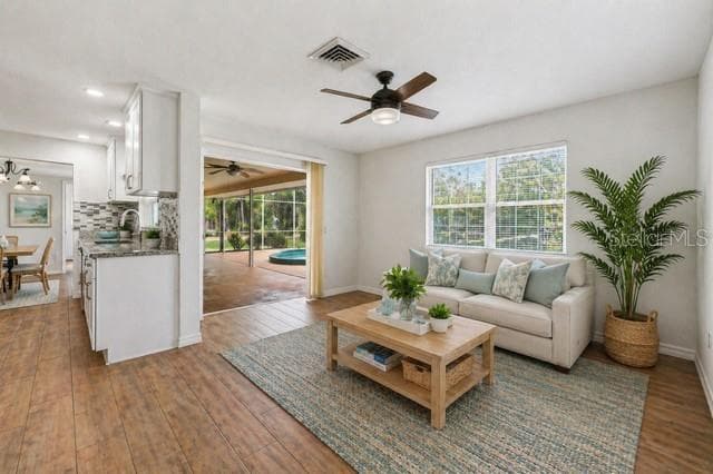Staged family room - 5251 ASHTON RD, SARASOTA