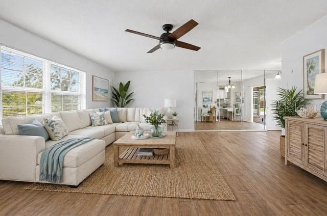 Staged Living Room - 5251 ASHTON RD, SARASOTA