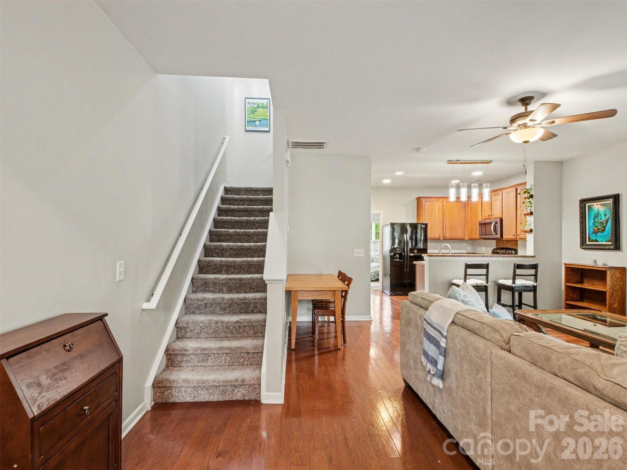 View from foyer - 9639 Turning Wheel Drive, Charlotte