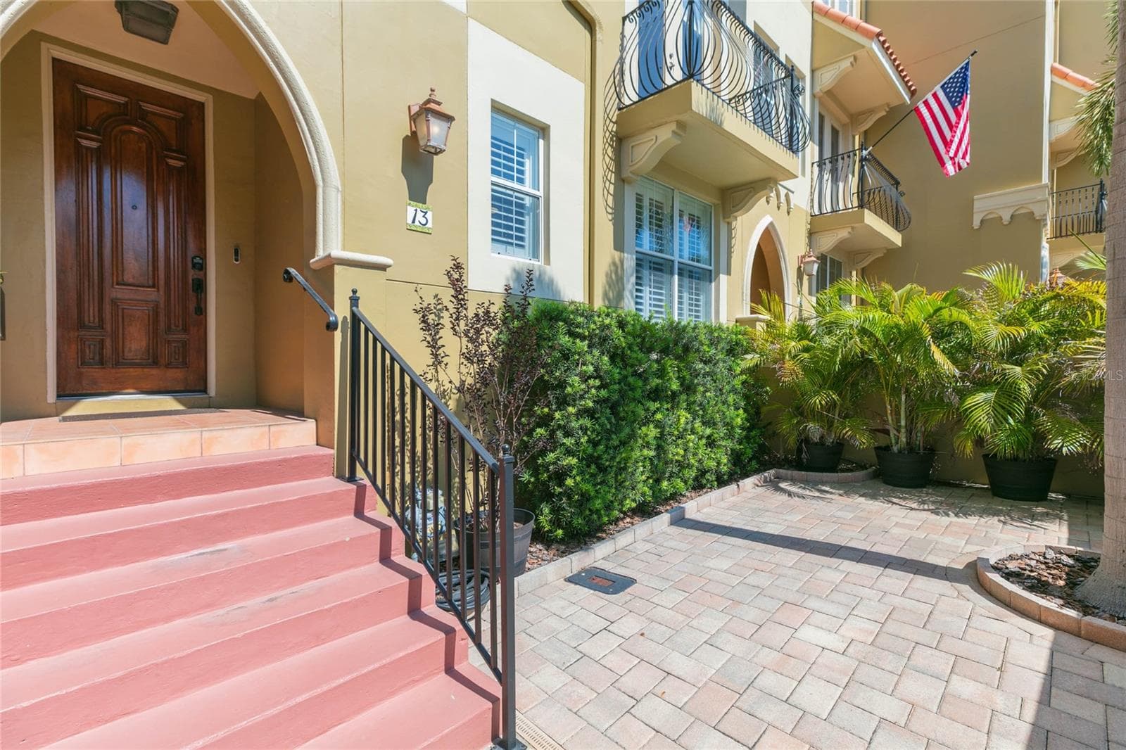 Gated front entry to home... - 114 E DAVIS BLVD #13, TAMPA