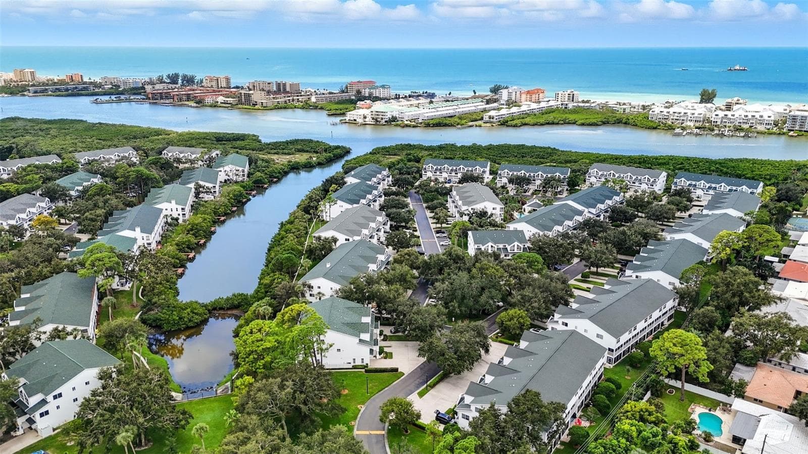 Canal in front of townhome. Right = North; Left = South - 14837 SEMINOLE TRL, SEMINOLE