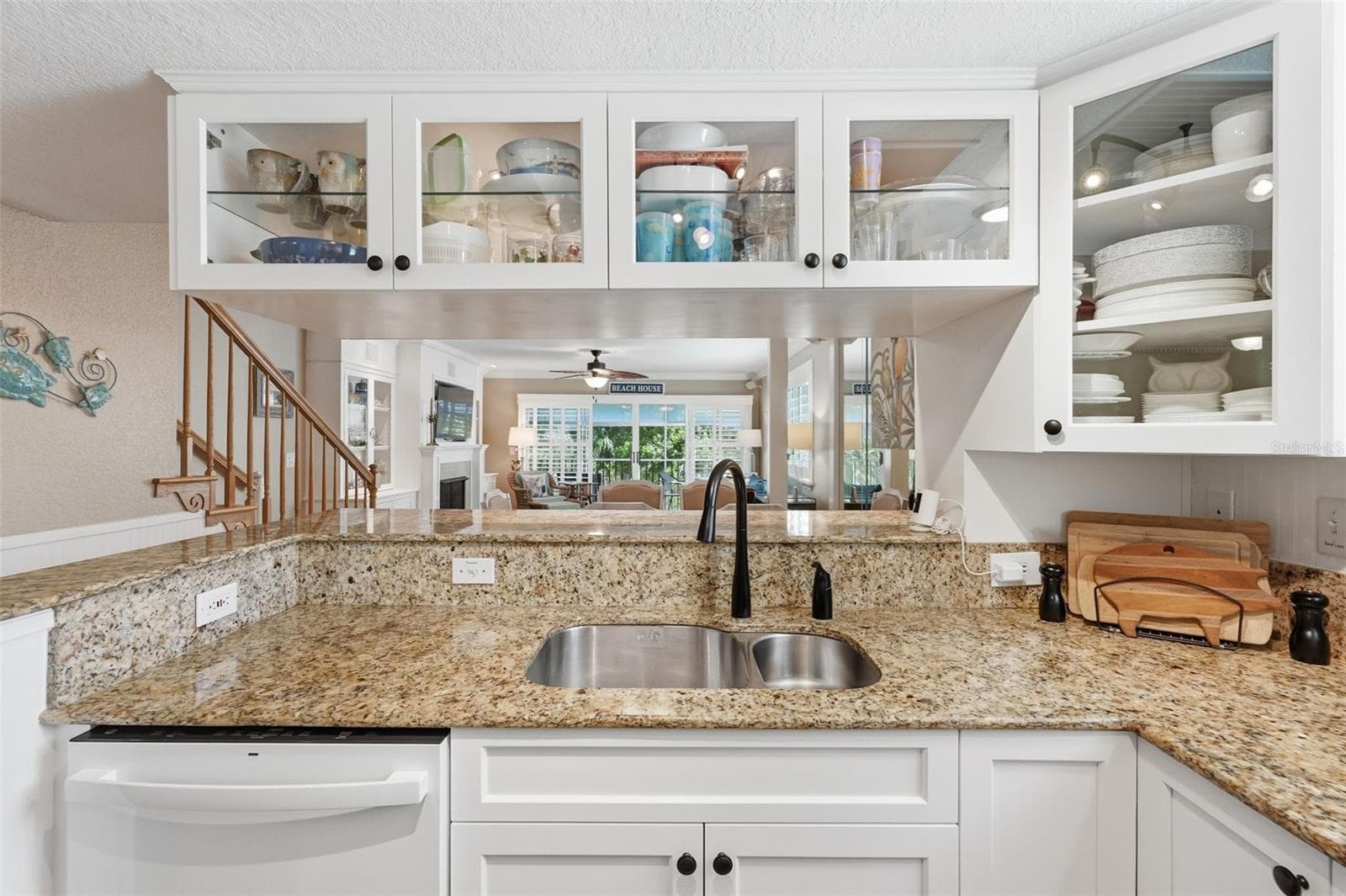 Kitchen Open to Dining, Living & 2nd Floor Screened Patio overlooking the water - 14837 SEMINOLE TRL, SEMINOLE