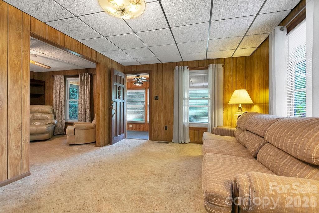 Livinf room to Den - 520 Blythe Road, Pisgah Forest