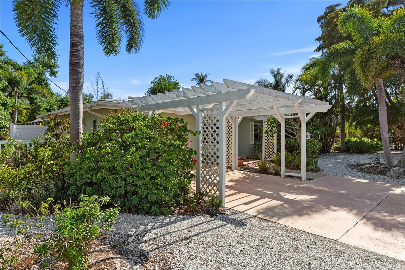 FRONT ELEVATION CARPORT - 7860 HOLIDAY DR, SARASOTA