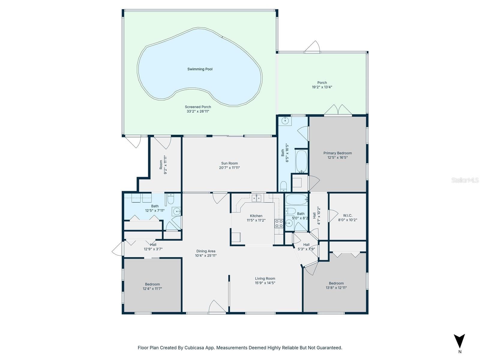 ONE STORY FLOOR PLAN - 7860 HOLIDAY DR, SARASOTA