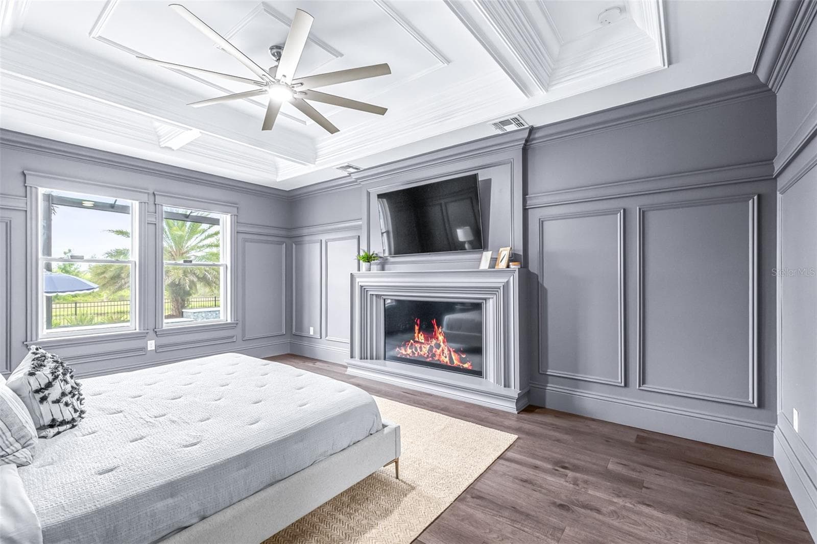 Second TV for Fireplace Ambiance - 7190 GRAYBROOK DR, WESLEY CHAPEL