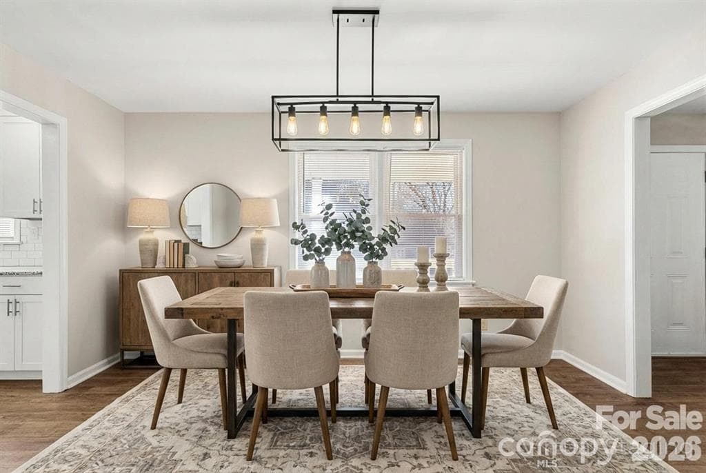 Dining Room Virtually Staged - 322 Holland Circle, Statesville