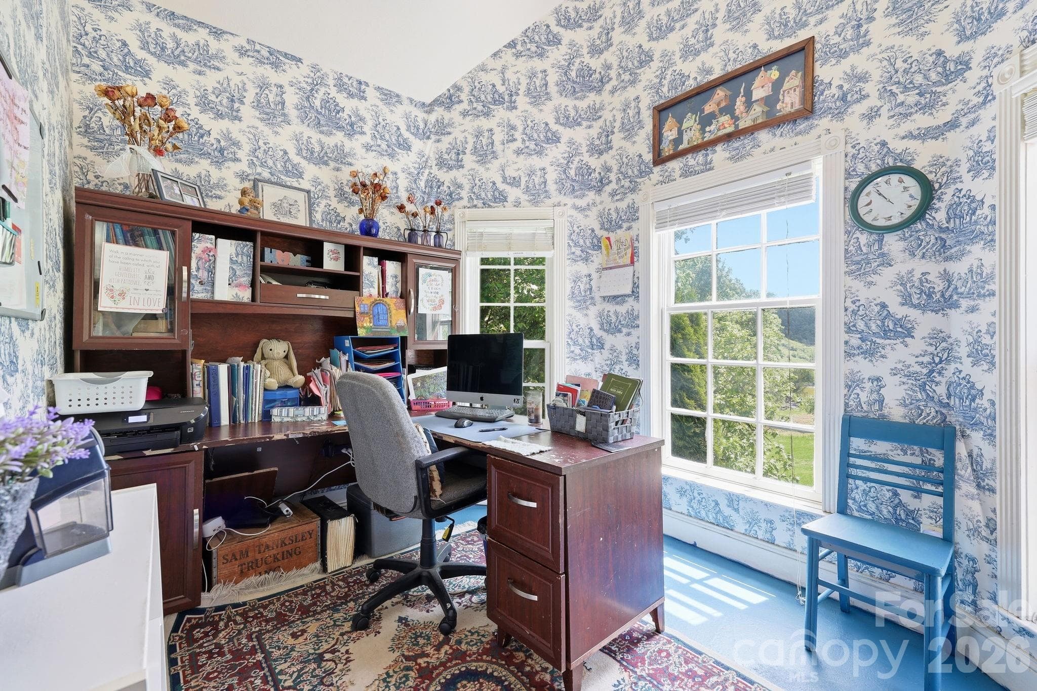 Sitting room/office off of master bedroom upstairs - 2225 Bald Creek Road, Clyde