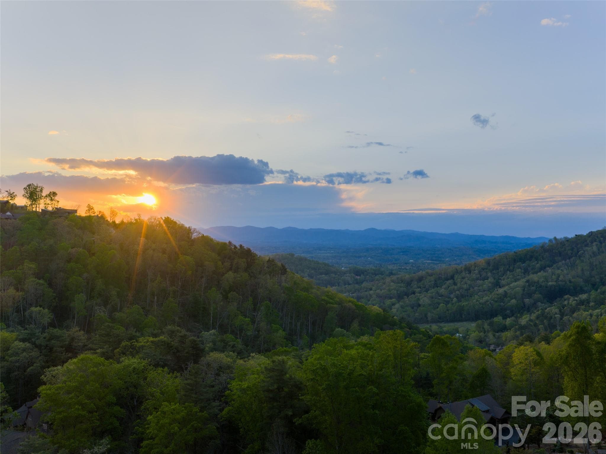 Sunset view of Blue Ridge Mts. - Asheville
